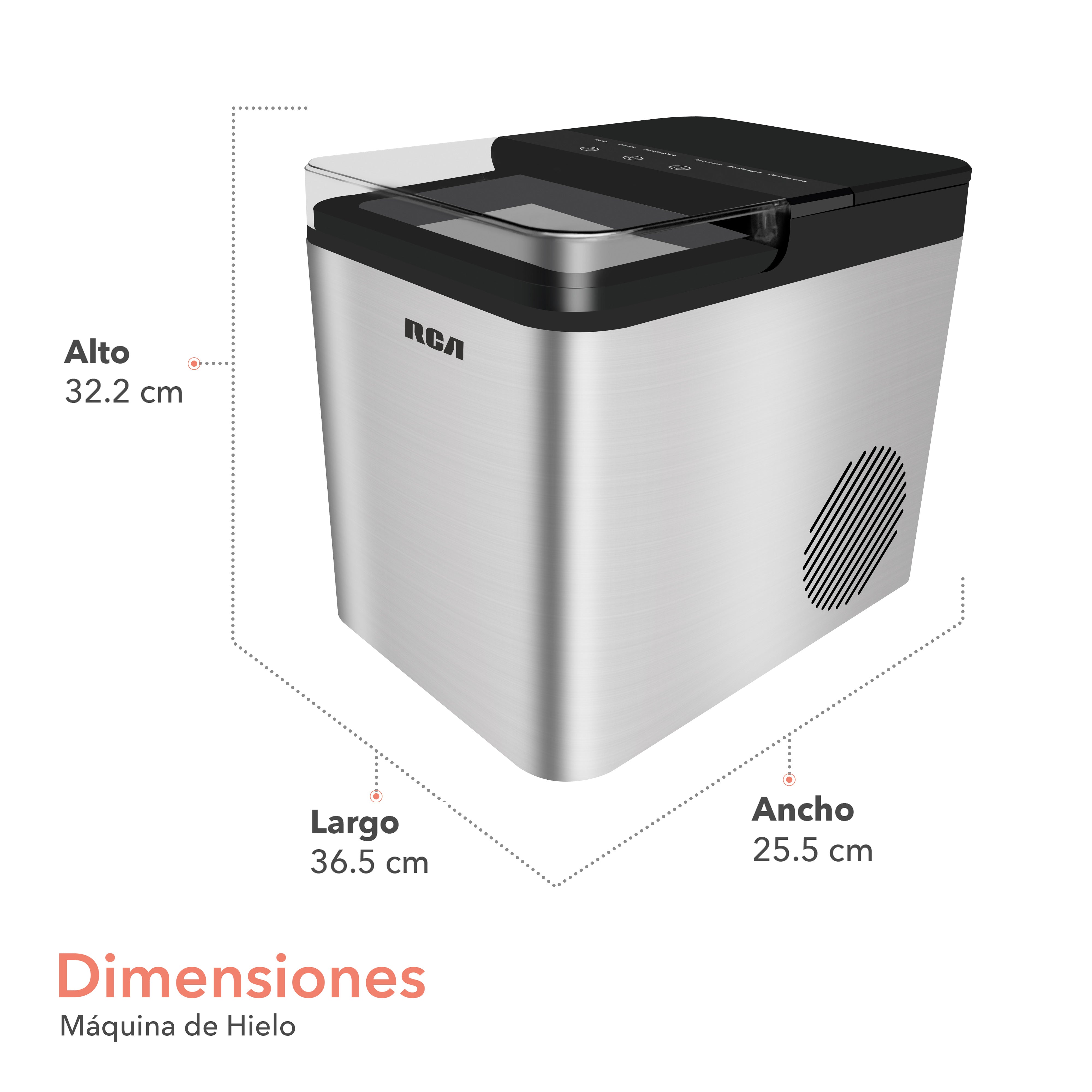 Máquina de Hielo 1.3L con Función de Autolimpieza RC-MH1