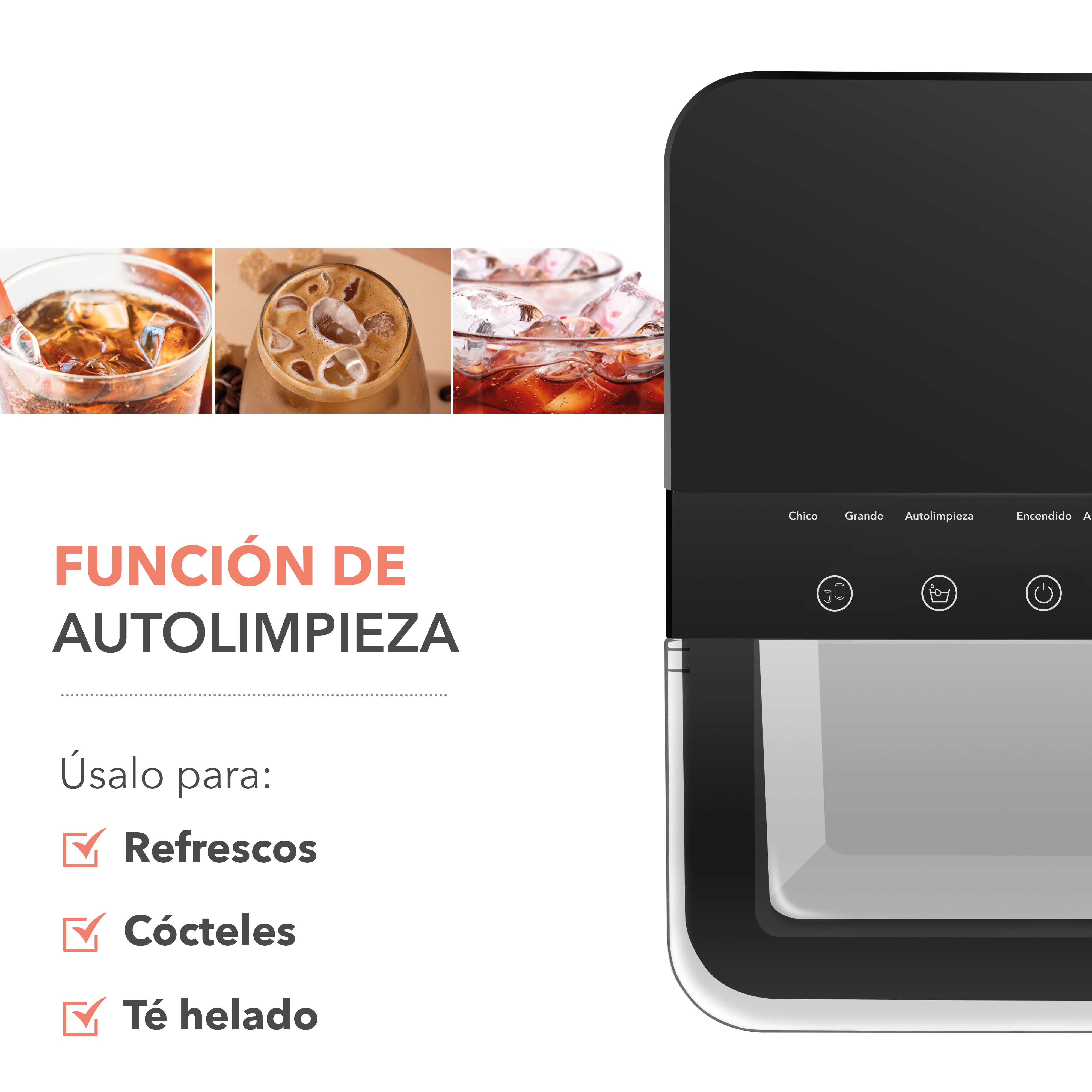 Máquina de Hielo 1.3L con Función de Autolimpieza RC-MH1