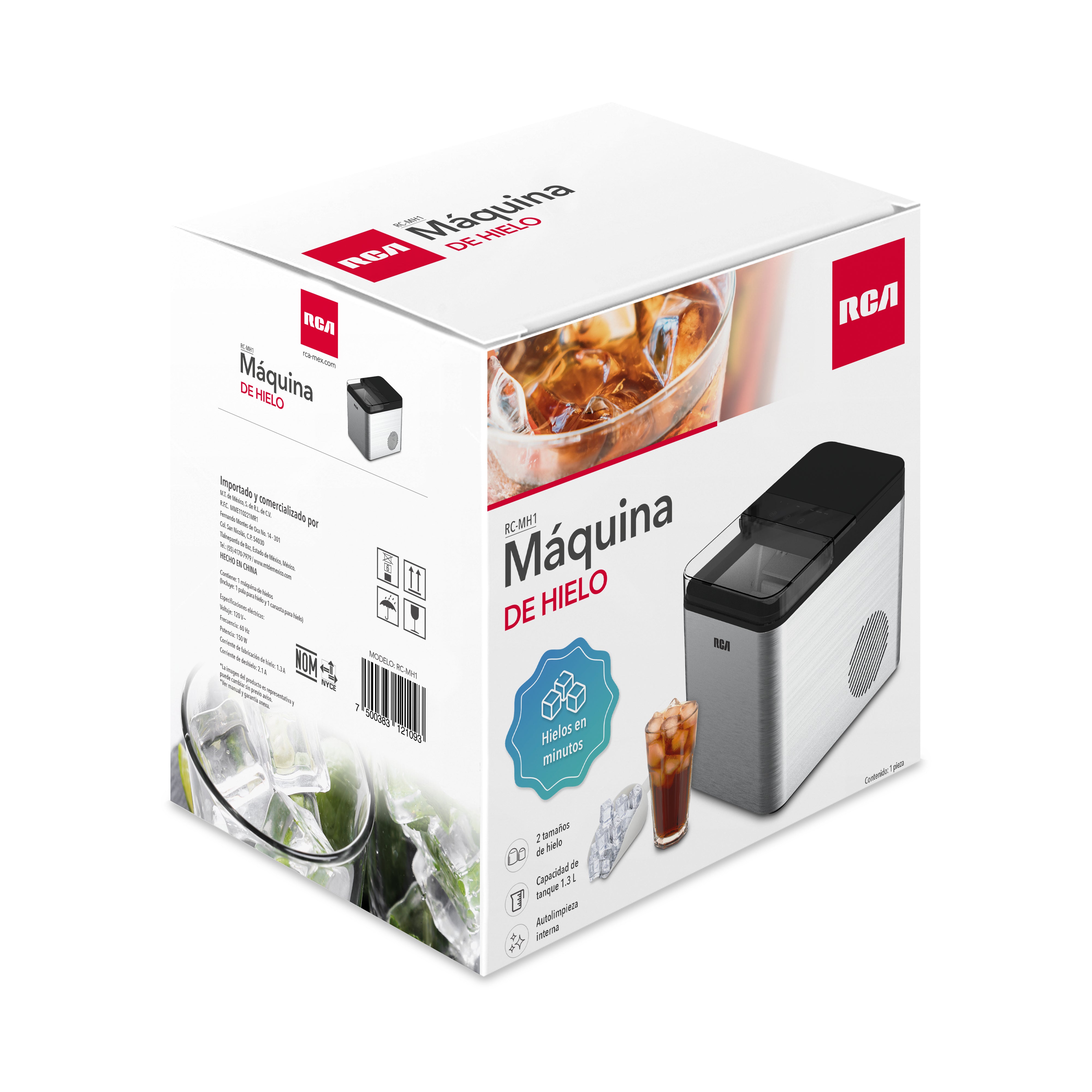 Máquina de Hielo 1.3L con Función de Autolimpieza RC-MH1