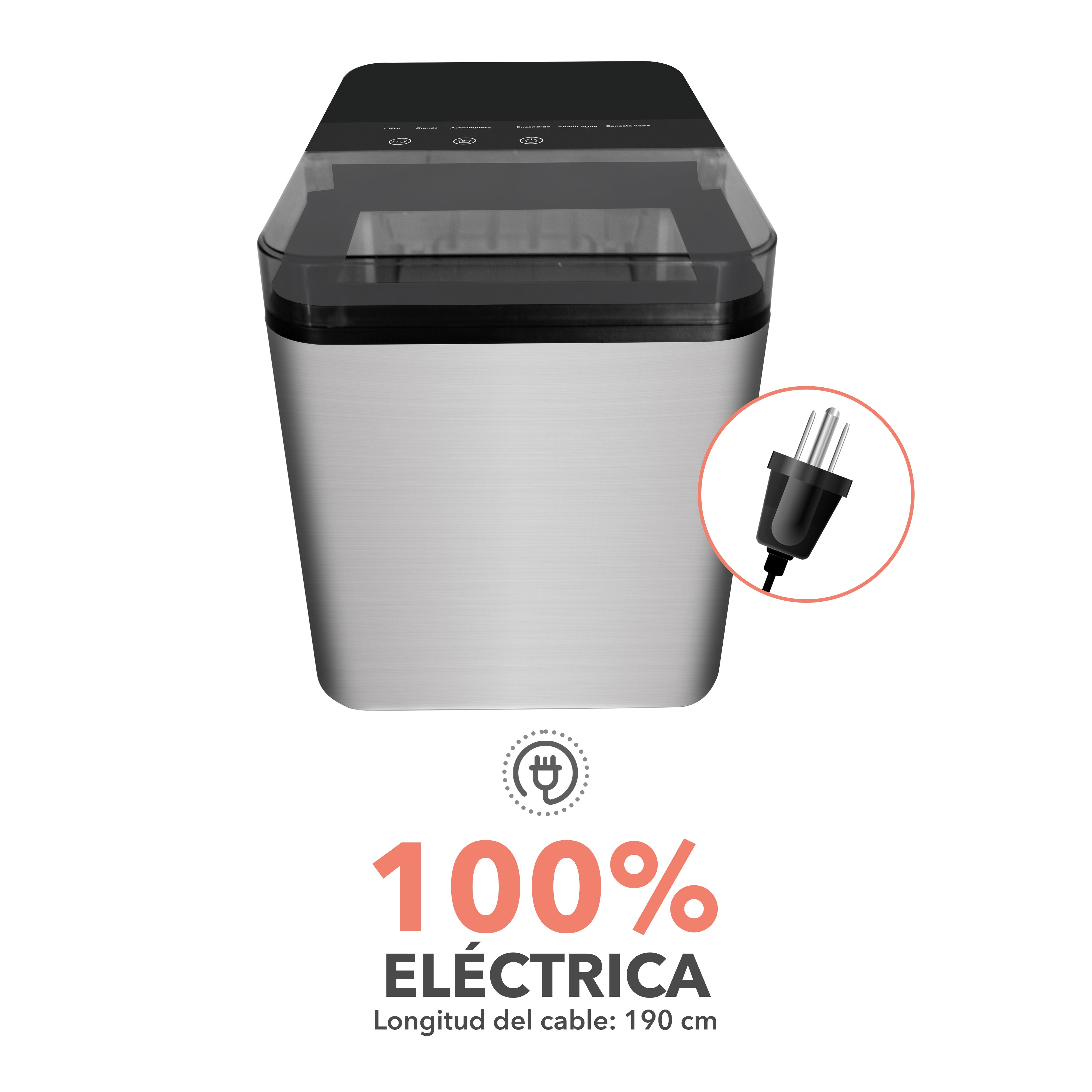 Máquina de Hielo 1.3L con Función de Autolimpieza RC-MH1