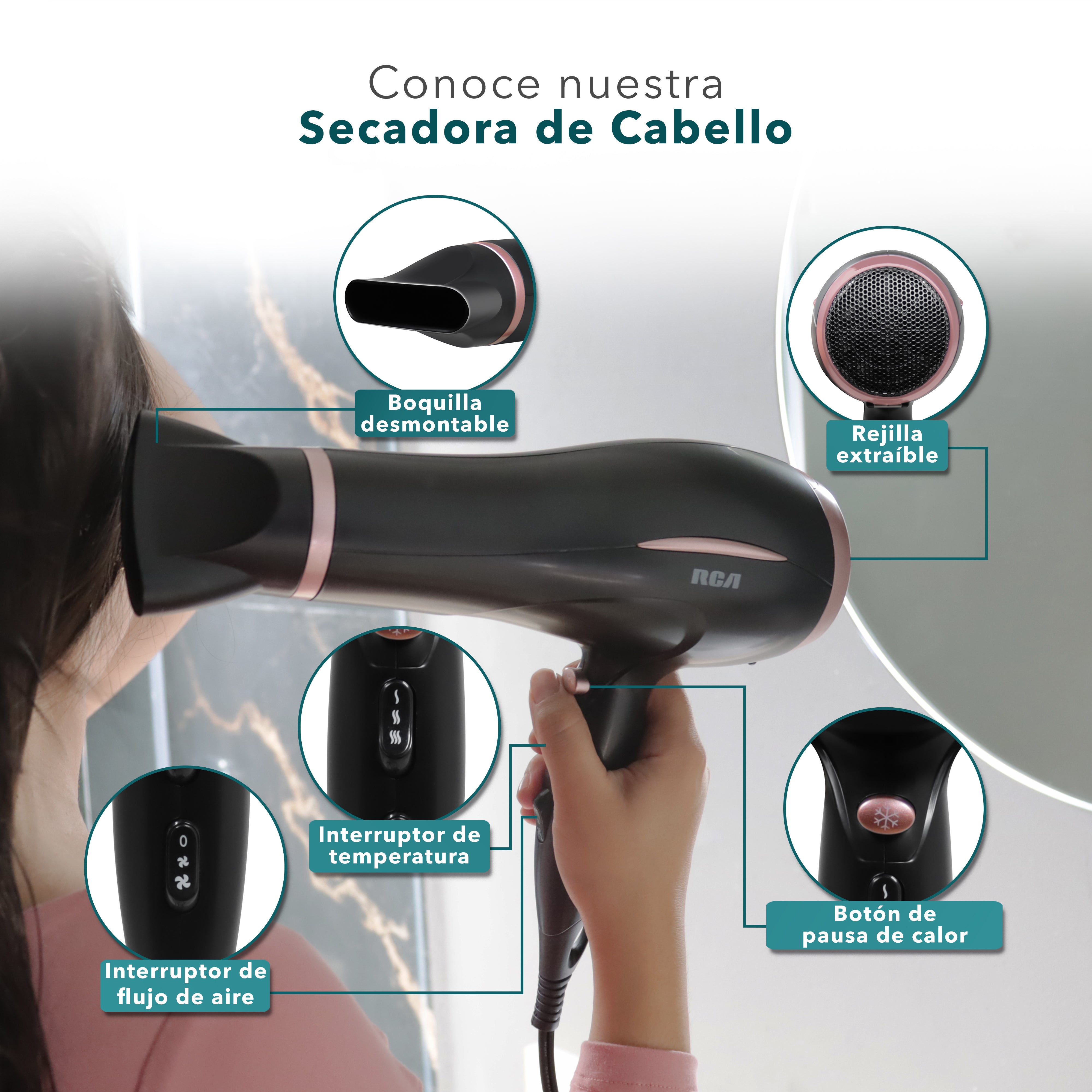 Secadora de Cabello RC-P15