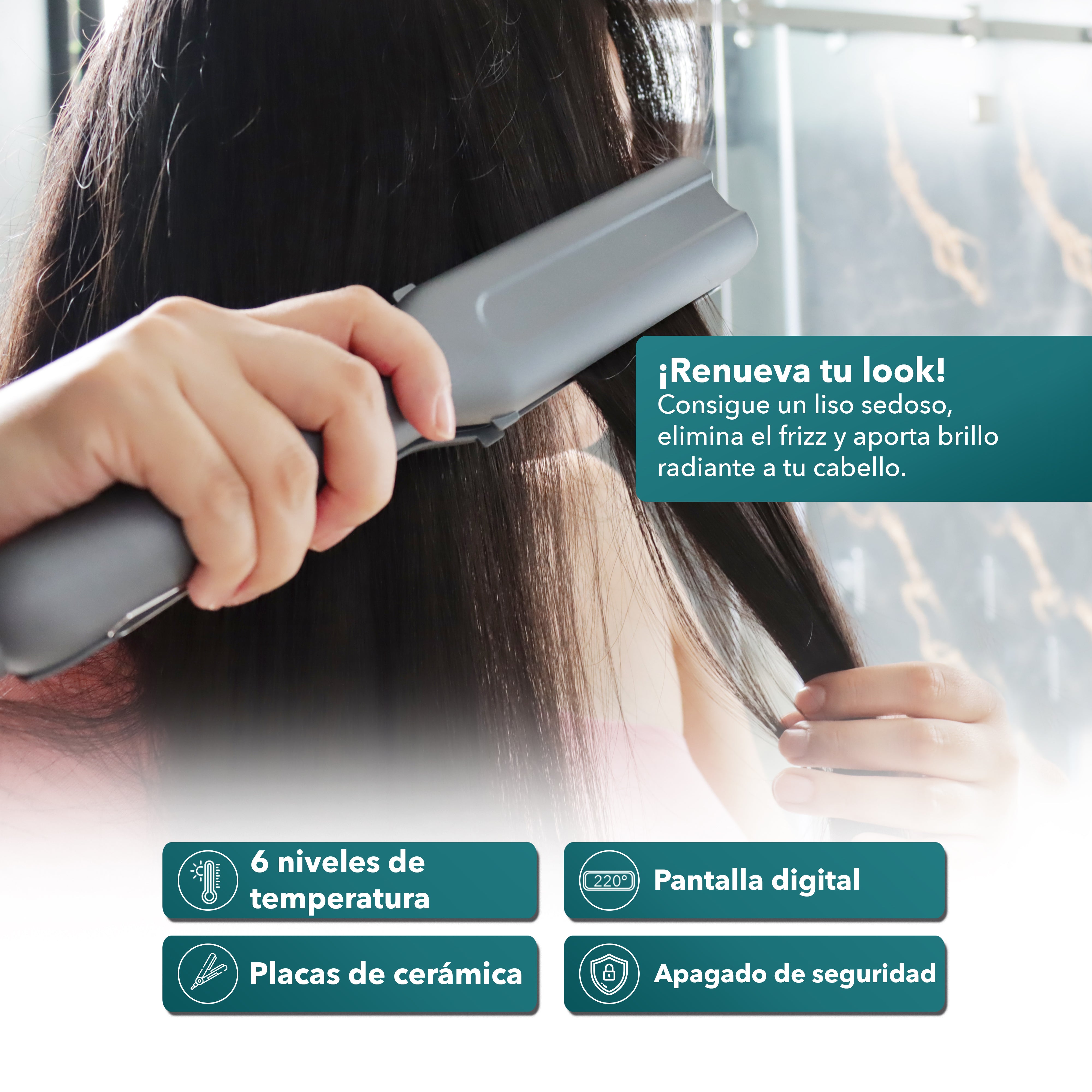 Plancha Alaciadora con Tecnología Iónica RC-P51