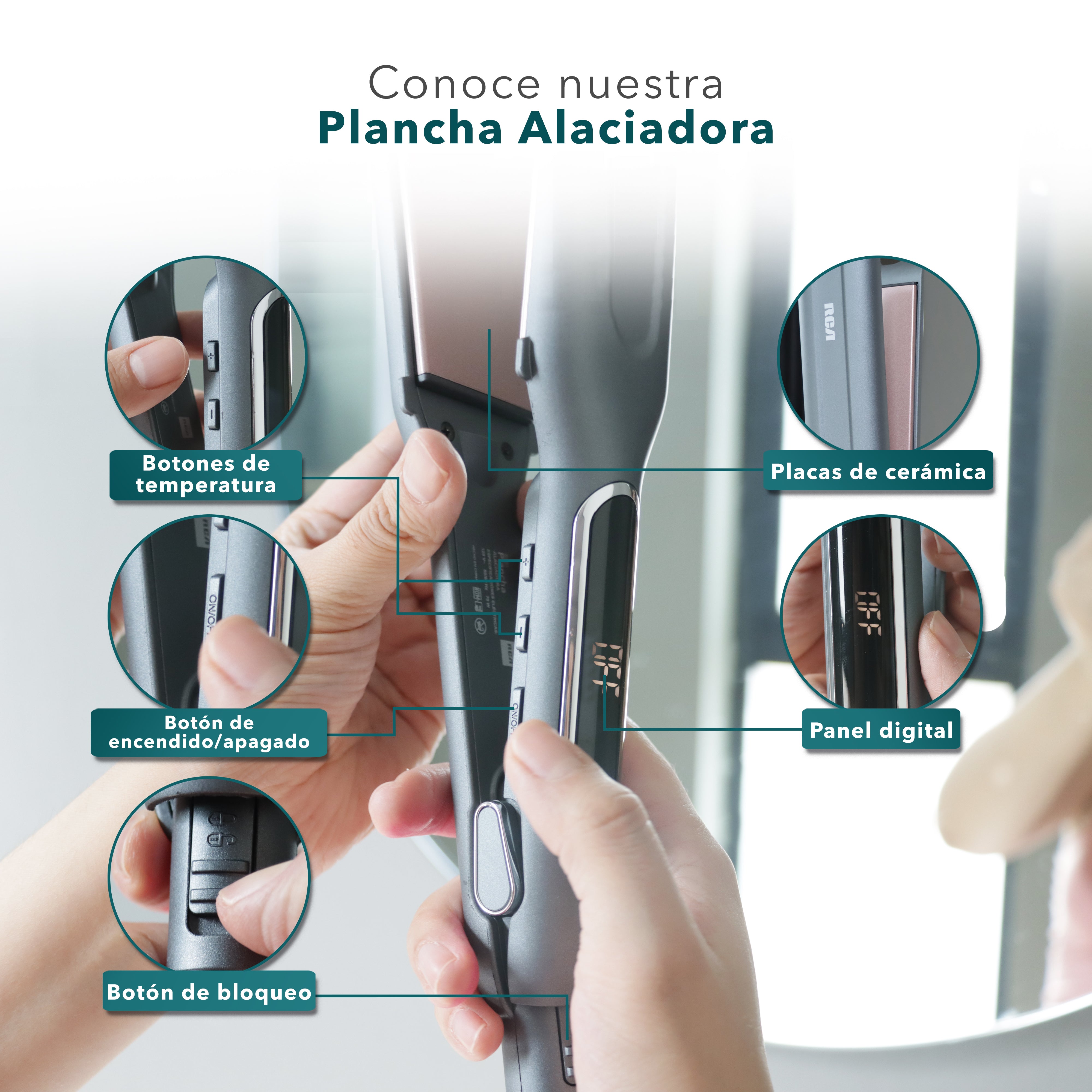 Plancha Alaciadora con Tecnología Iónica RC-P51