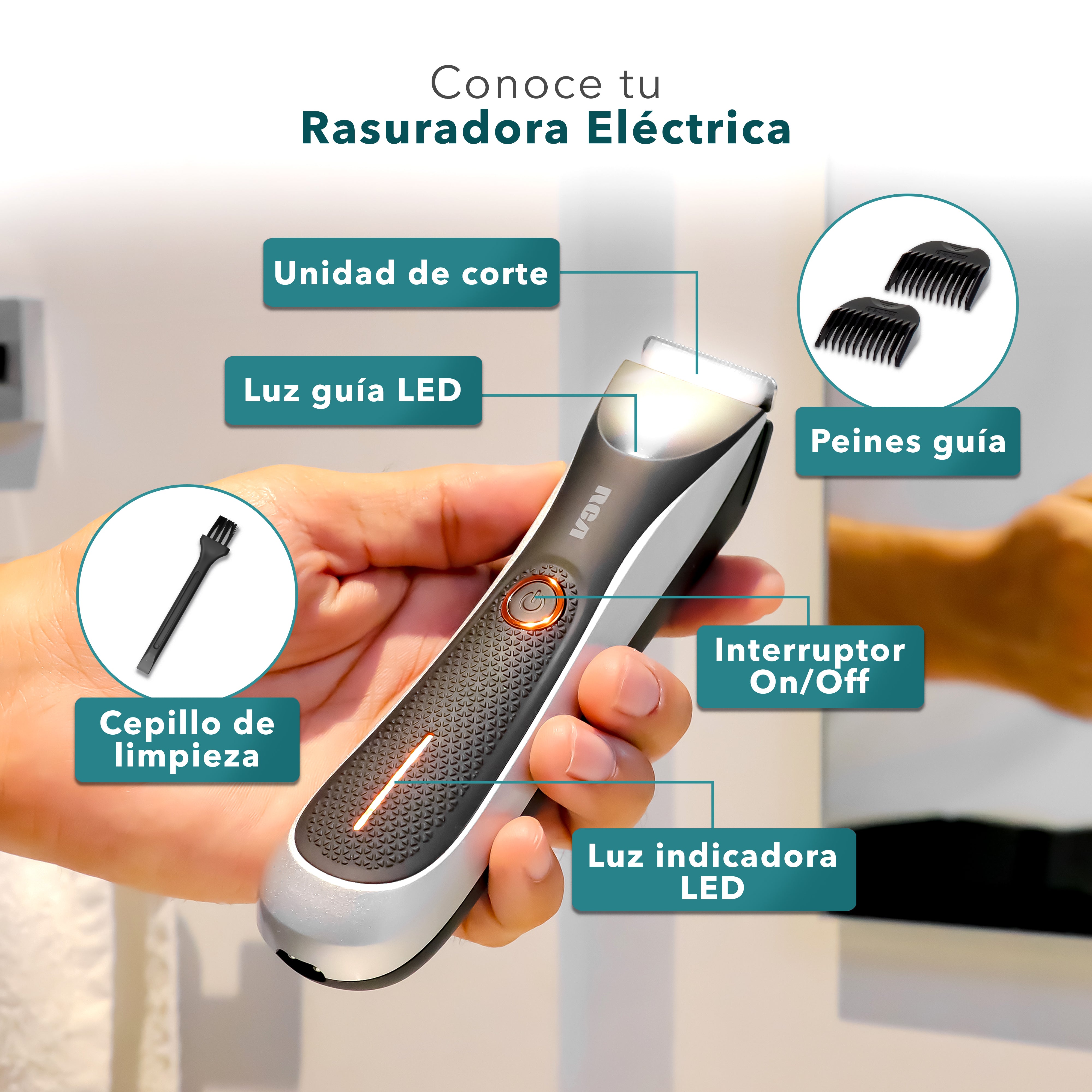 Rasuradora Eléctrica Inalámbrica RC-TR1