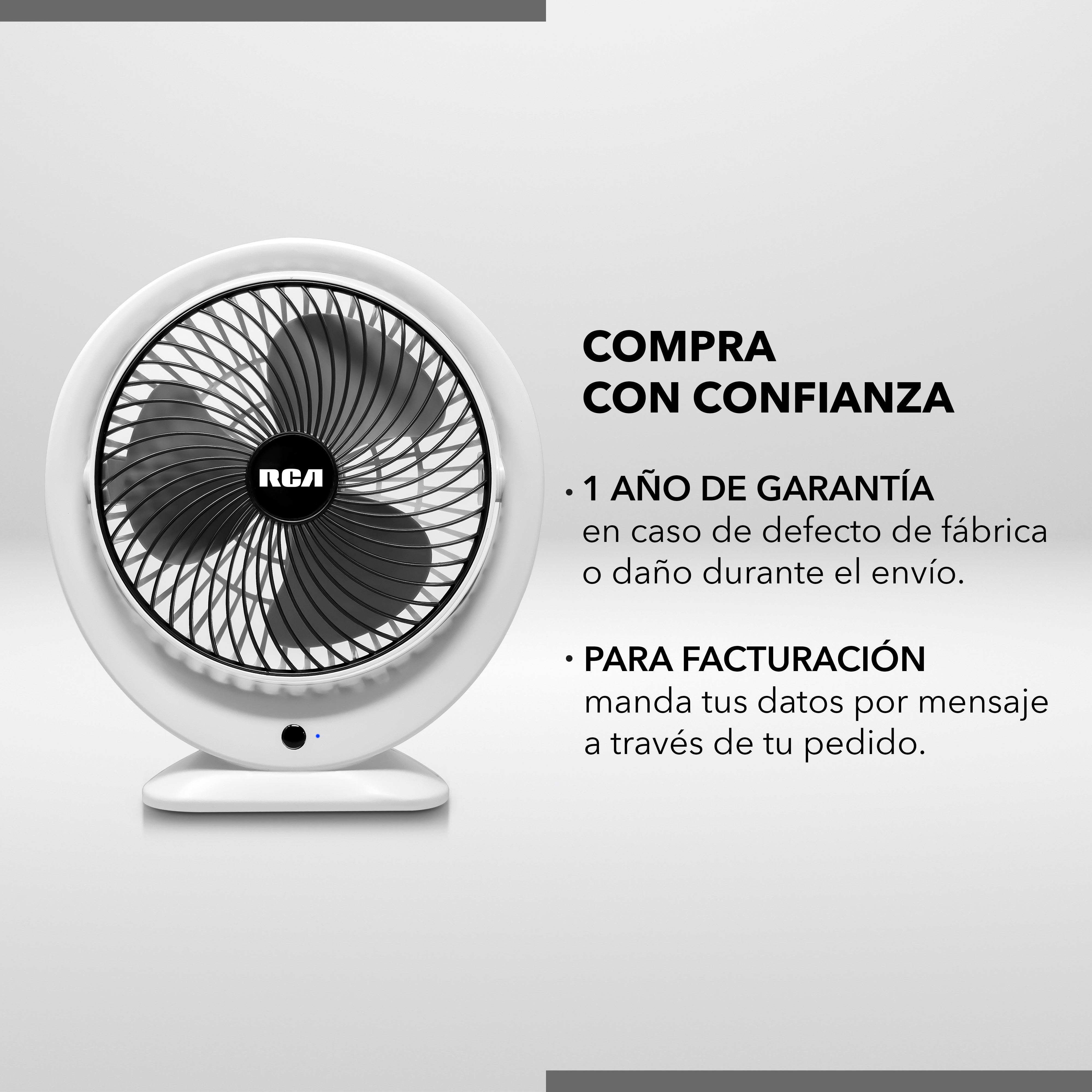 Mini Ventilador RC-V1 Recargable, Portátil y Silencioso