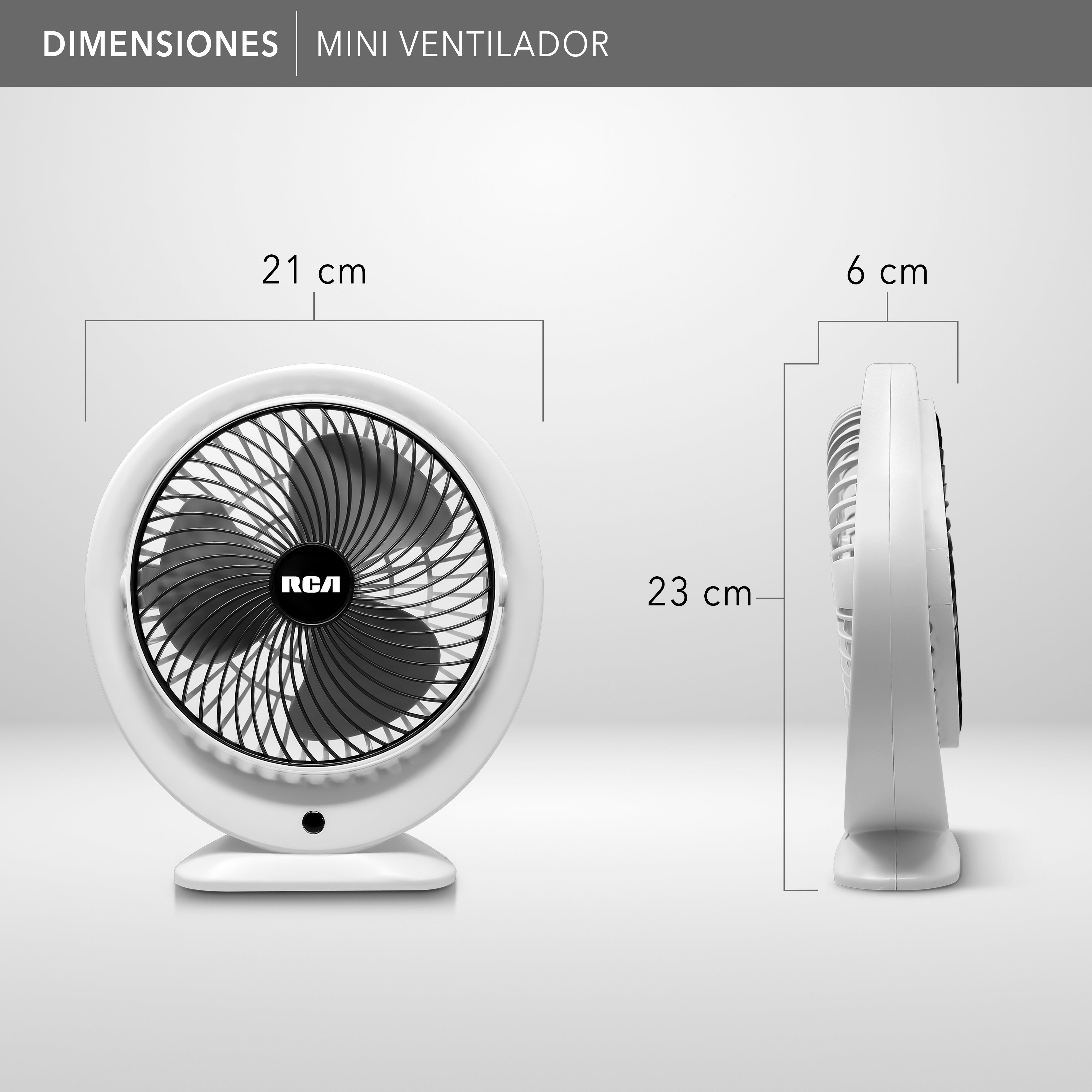 Mini Ventilador RC-V1 Recargable, Portátil y Silencioso