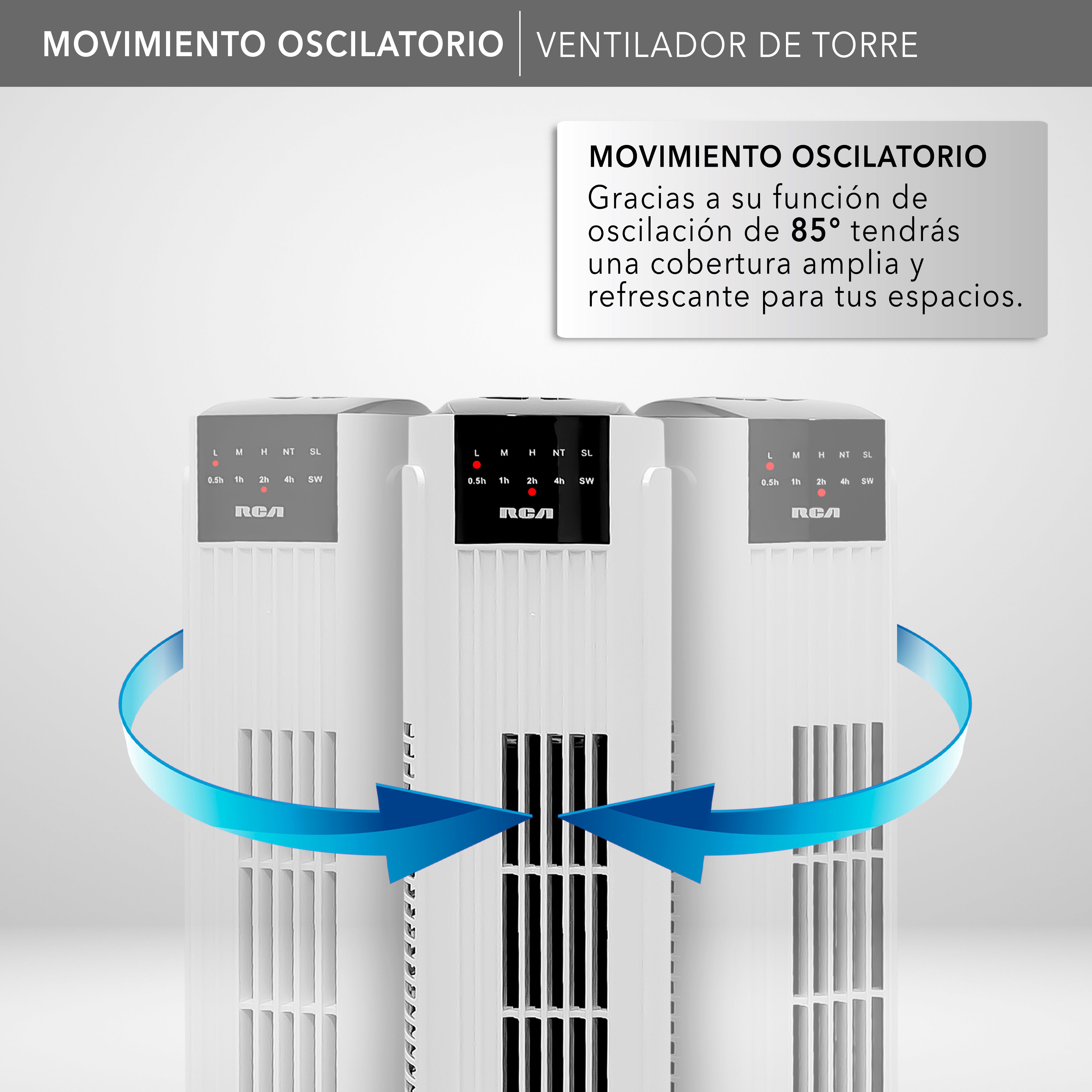 Ventilador de Torre con Control Remoto RC-VT2
