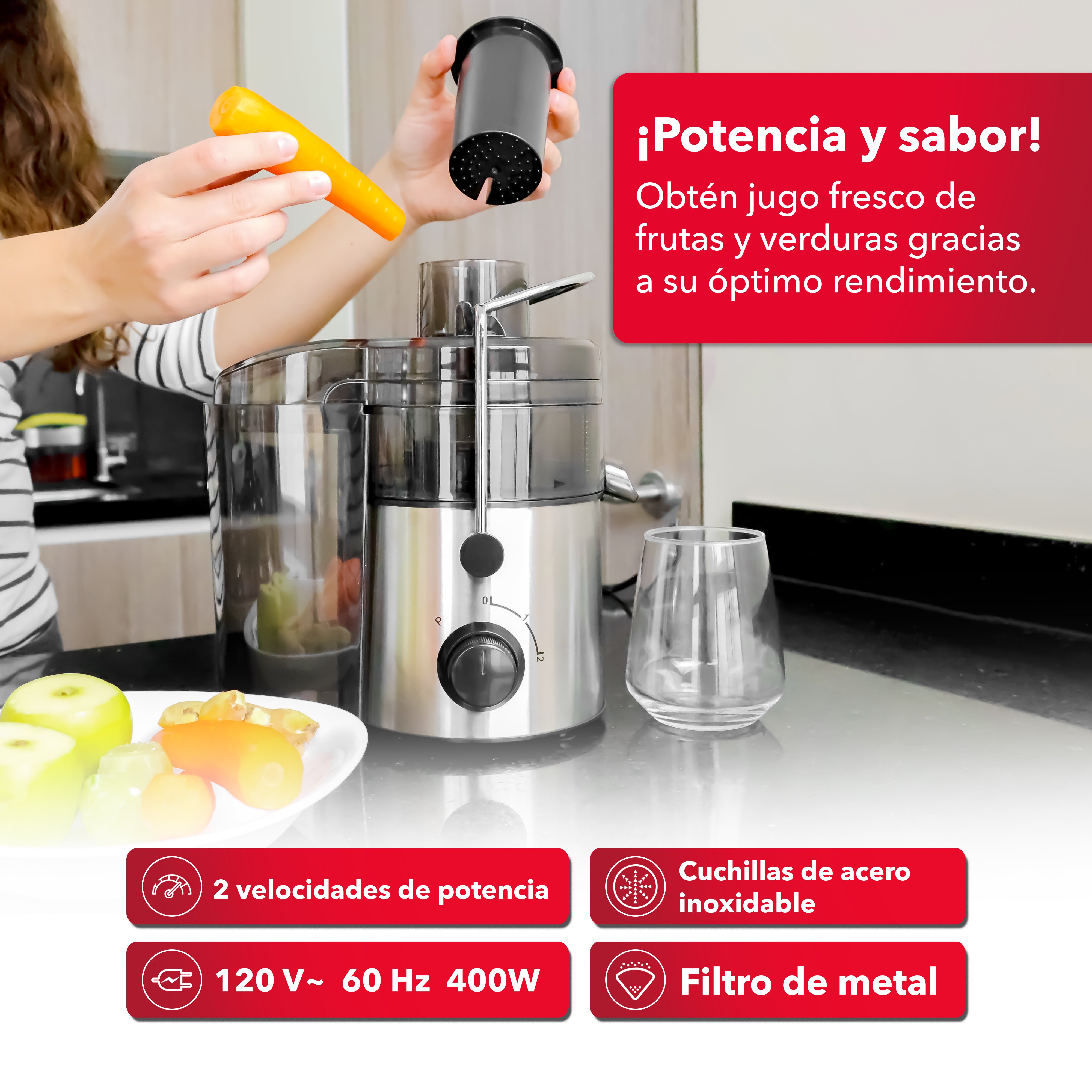 Extractor de Jugos con Dos Velocidades RC-XT1