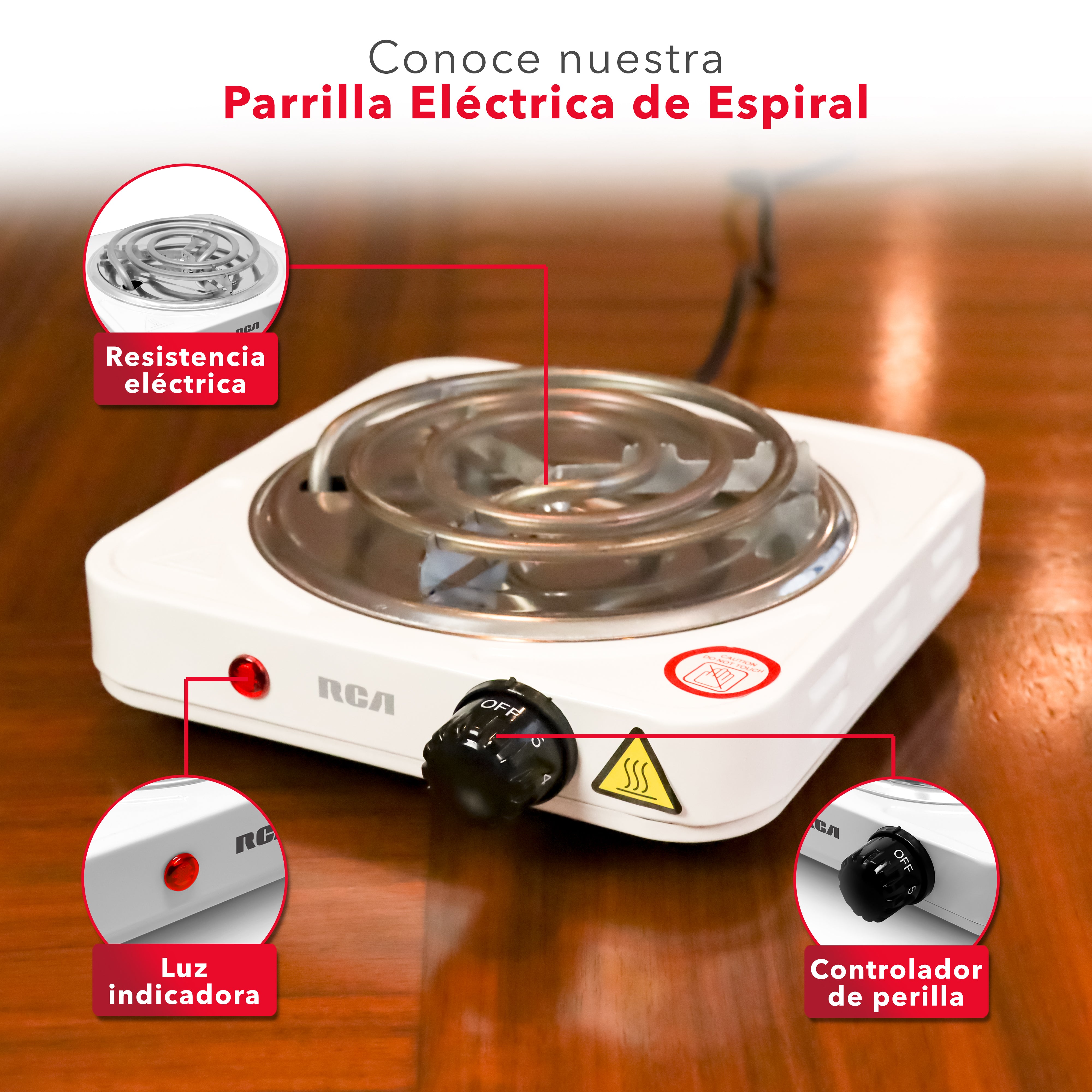 Parrilla Eléctrica de Espiral RC1000A