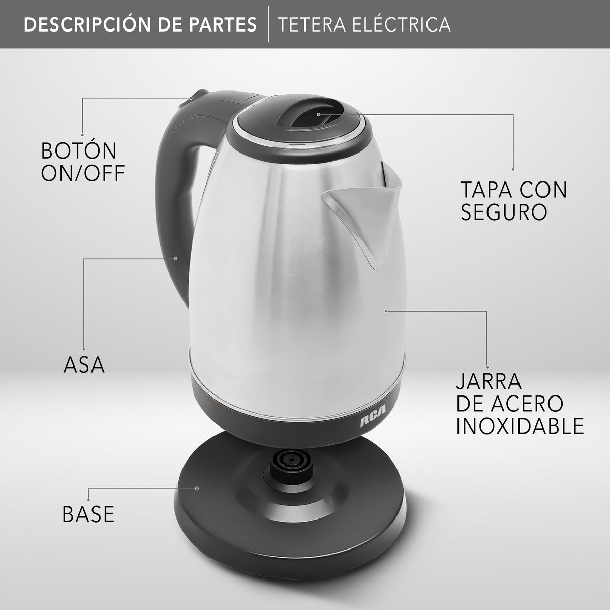 Tetera Eléctrica RC-180GB01