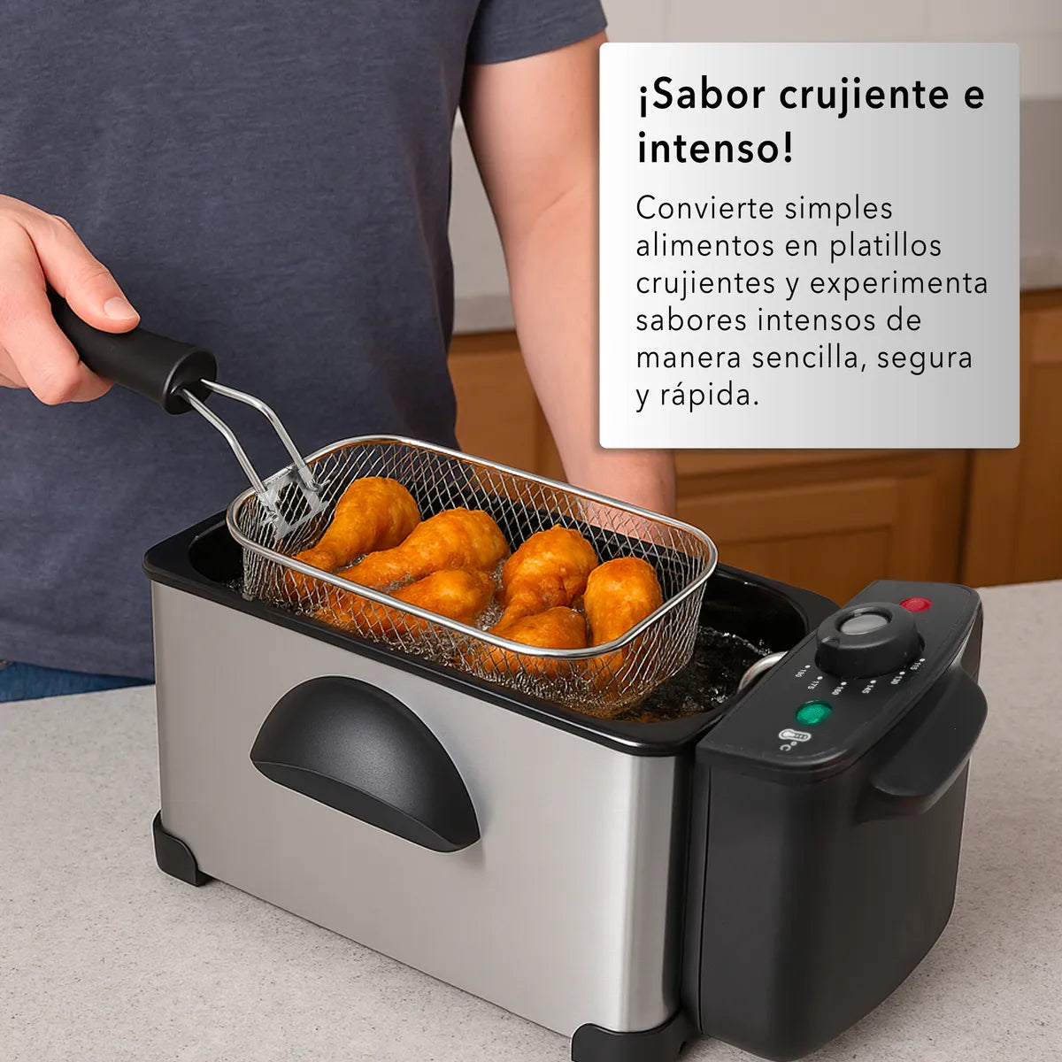 Freidora de Acero Inoxidable RC-DF303