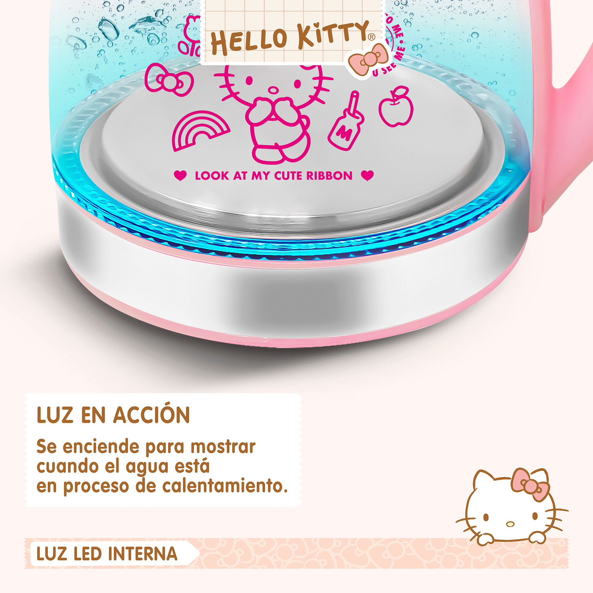 Tetera de Vidrio Hello Kitty HK-328