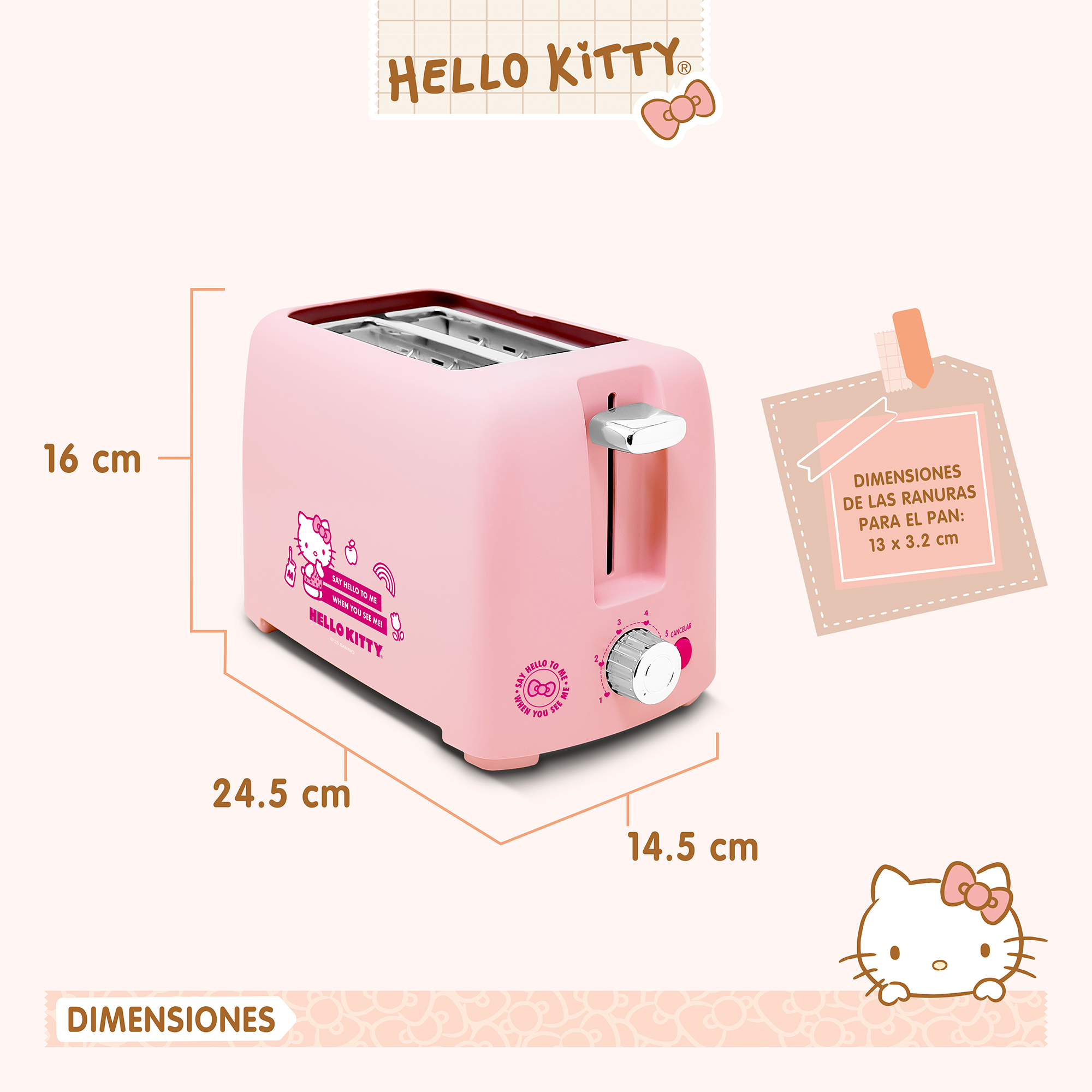 Tostador de Pan Hello Kitty HK-T2