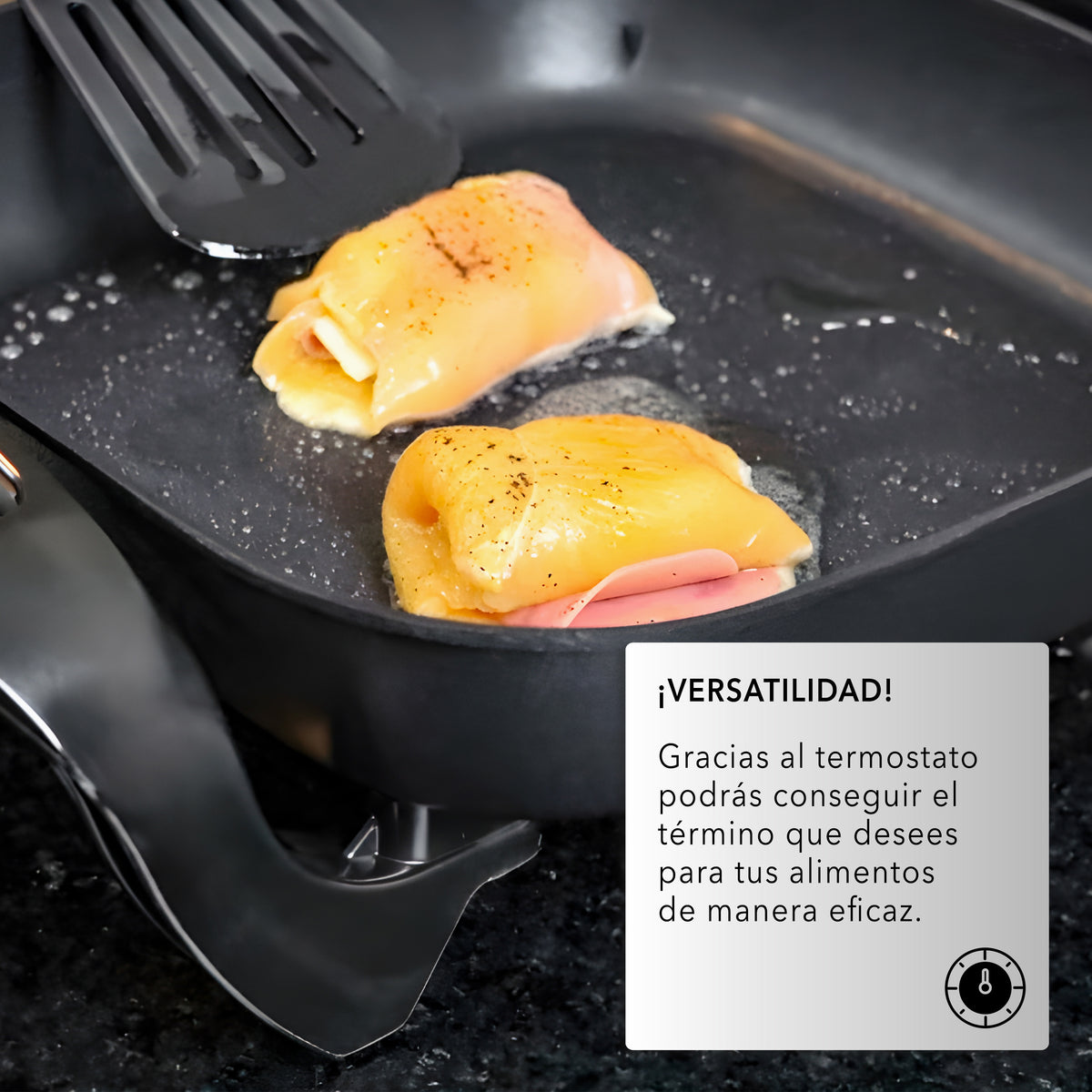 Sartén Eléctrico con Temperatura Ajustable RC-3030C