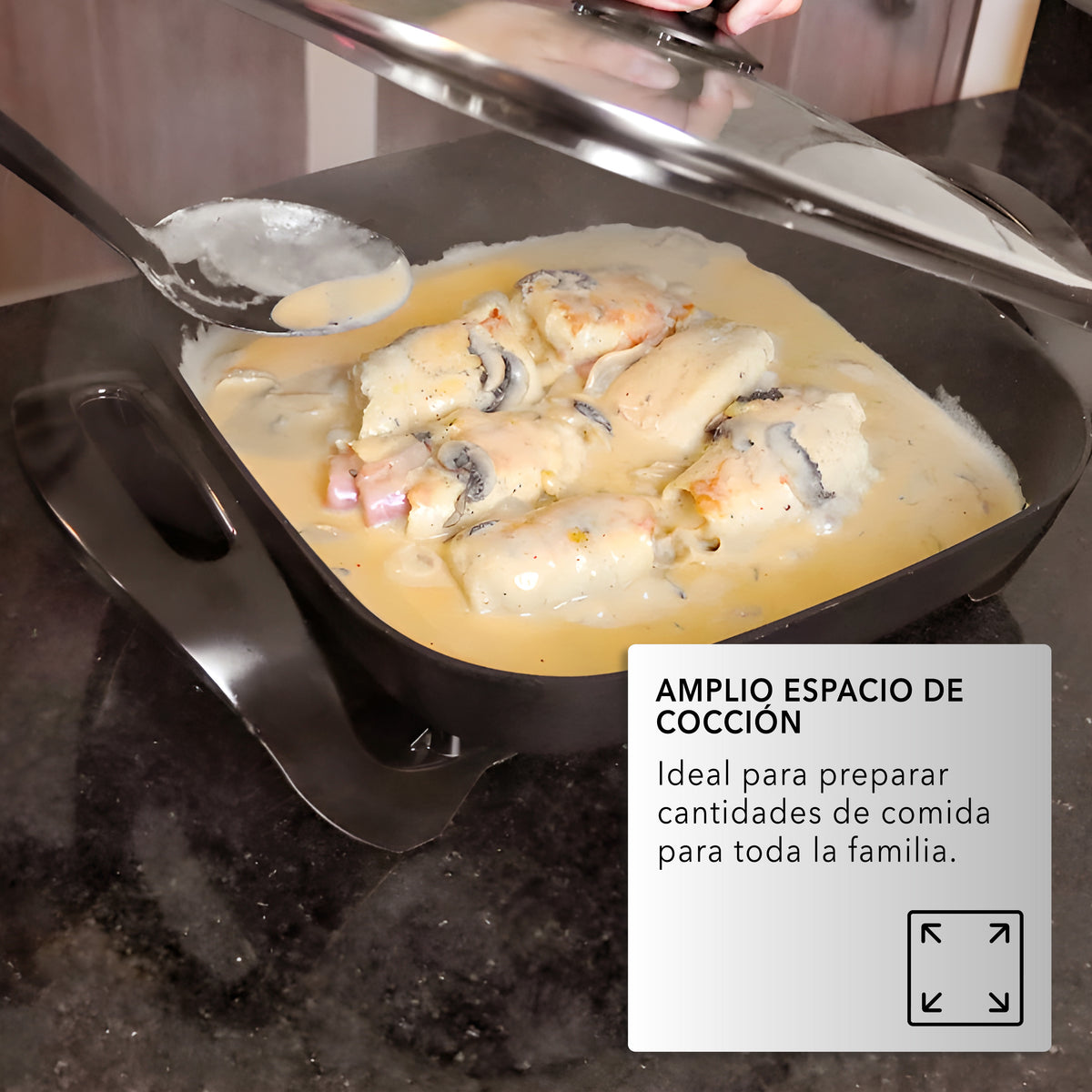 Sartén Eléctrico con Temperatura Ajustable RC-3030C