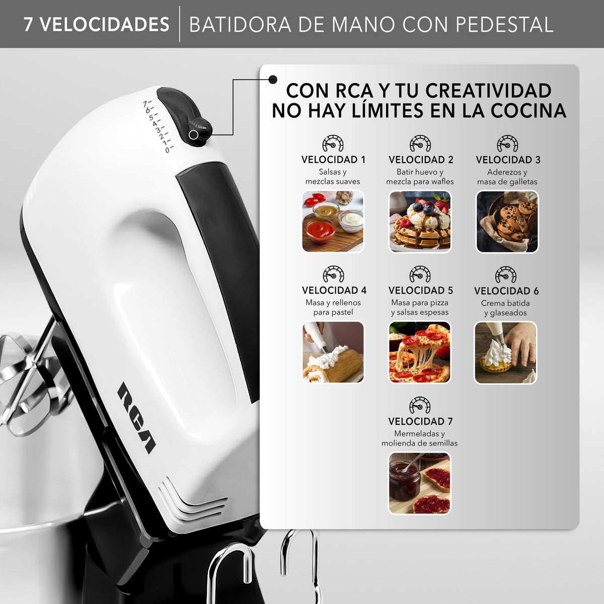 Batidora de Mano con Pedestal RC-67SS