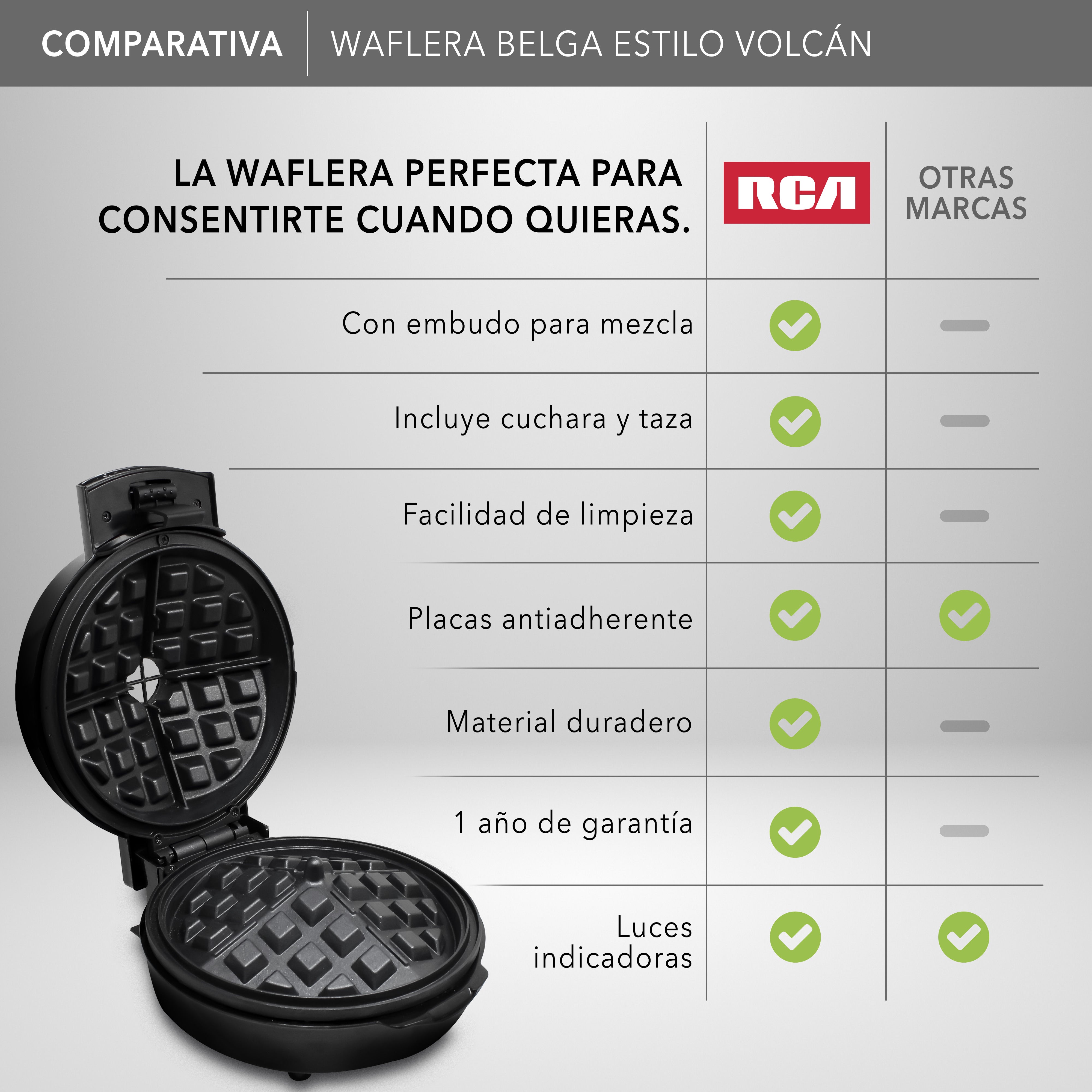 Waflera Belga Eléctrica Estilo Volcán RC-92