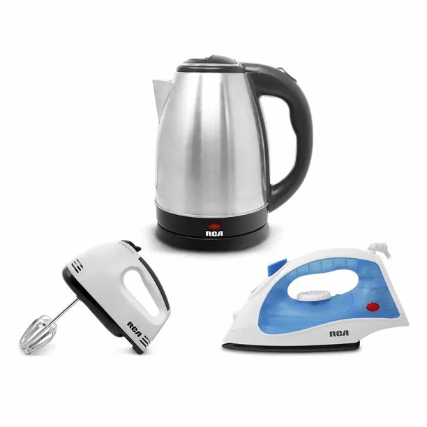 RCA Combo Básico RC-BS con Tetera, Plancha y Batidora