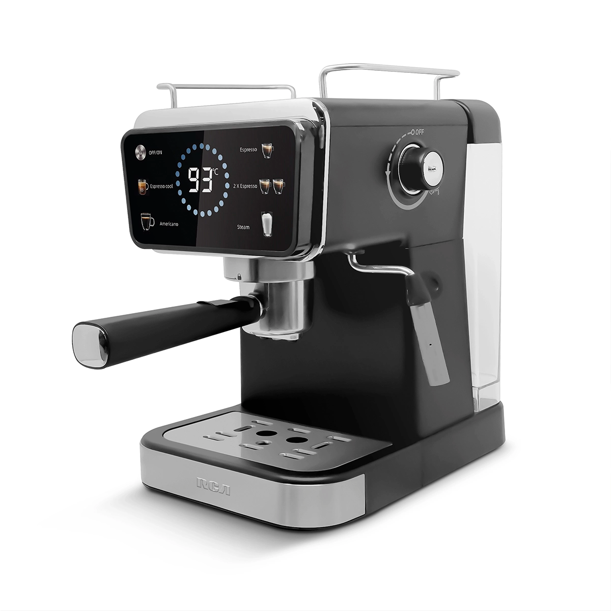 Cafetera Profesional Con Espumador Rc-caf5 Color Negro