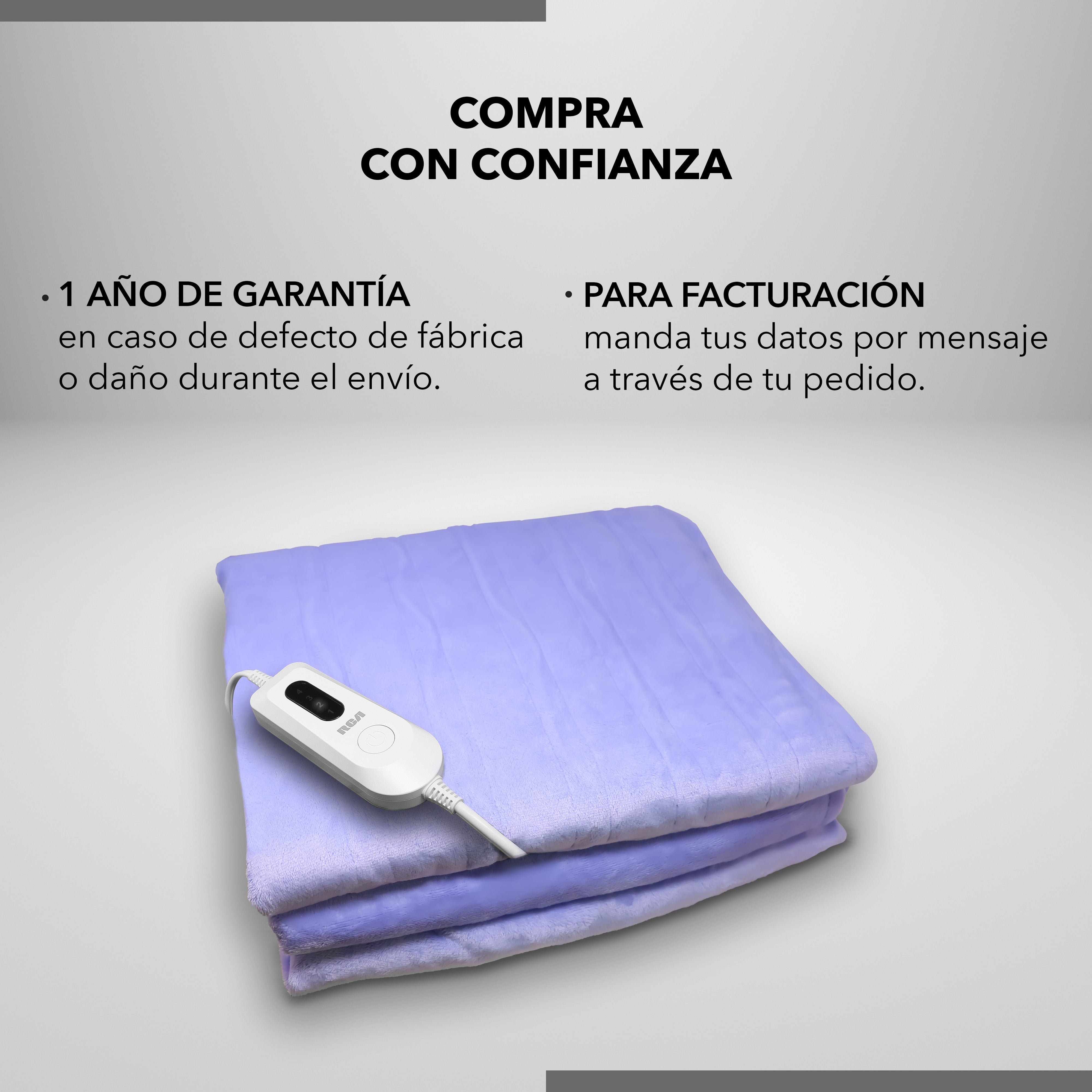 Cobija Eléctrica con Temporizador y 4 Niveles de Temperatura RC-CO1L