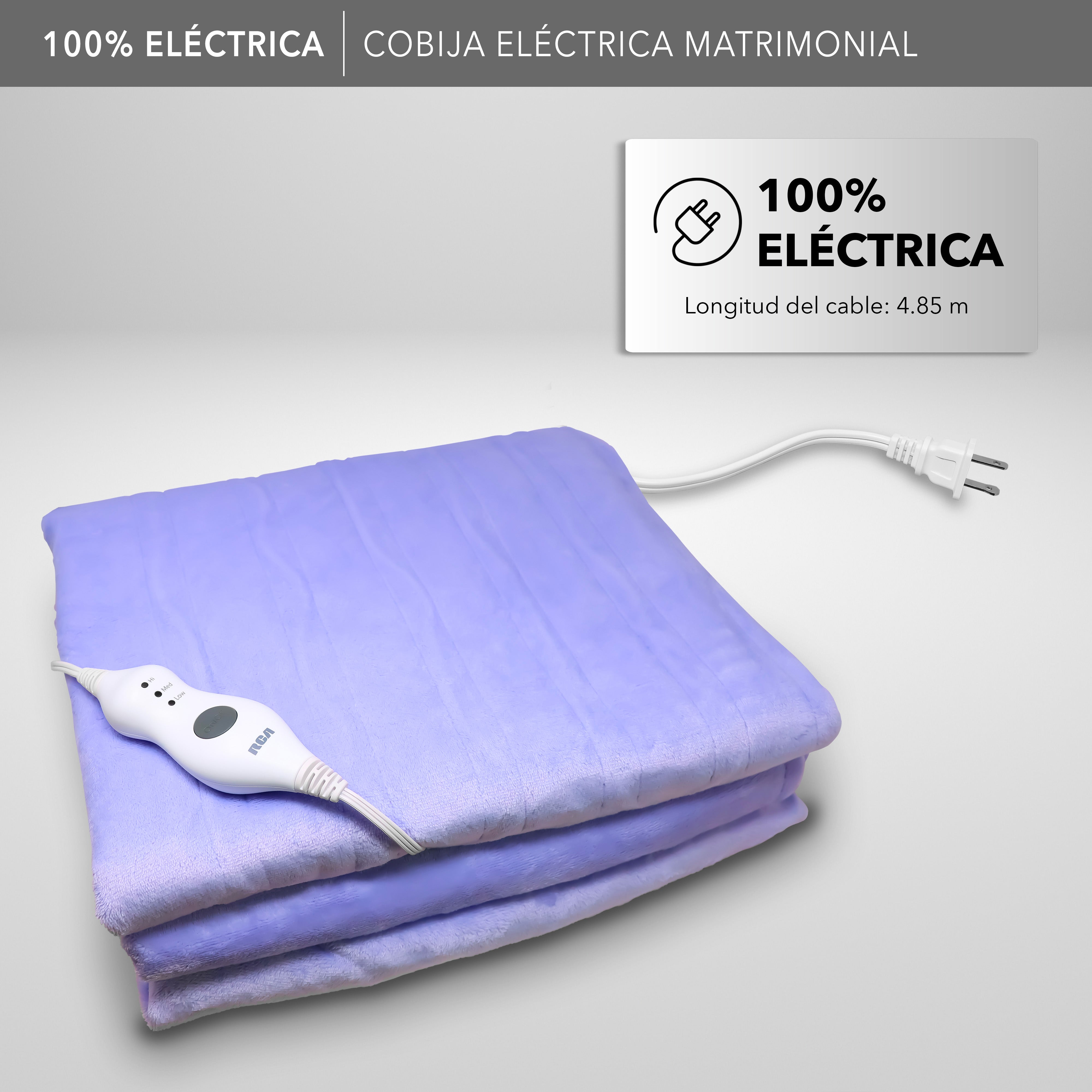 RCA Cobija Eléctrica RC-CO2L Matrimonial 216 x 191 cm, 3 Niveles Lila