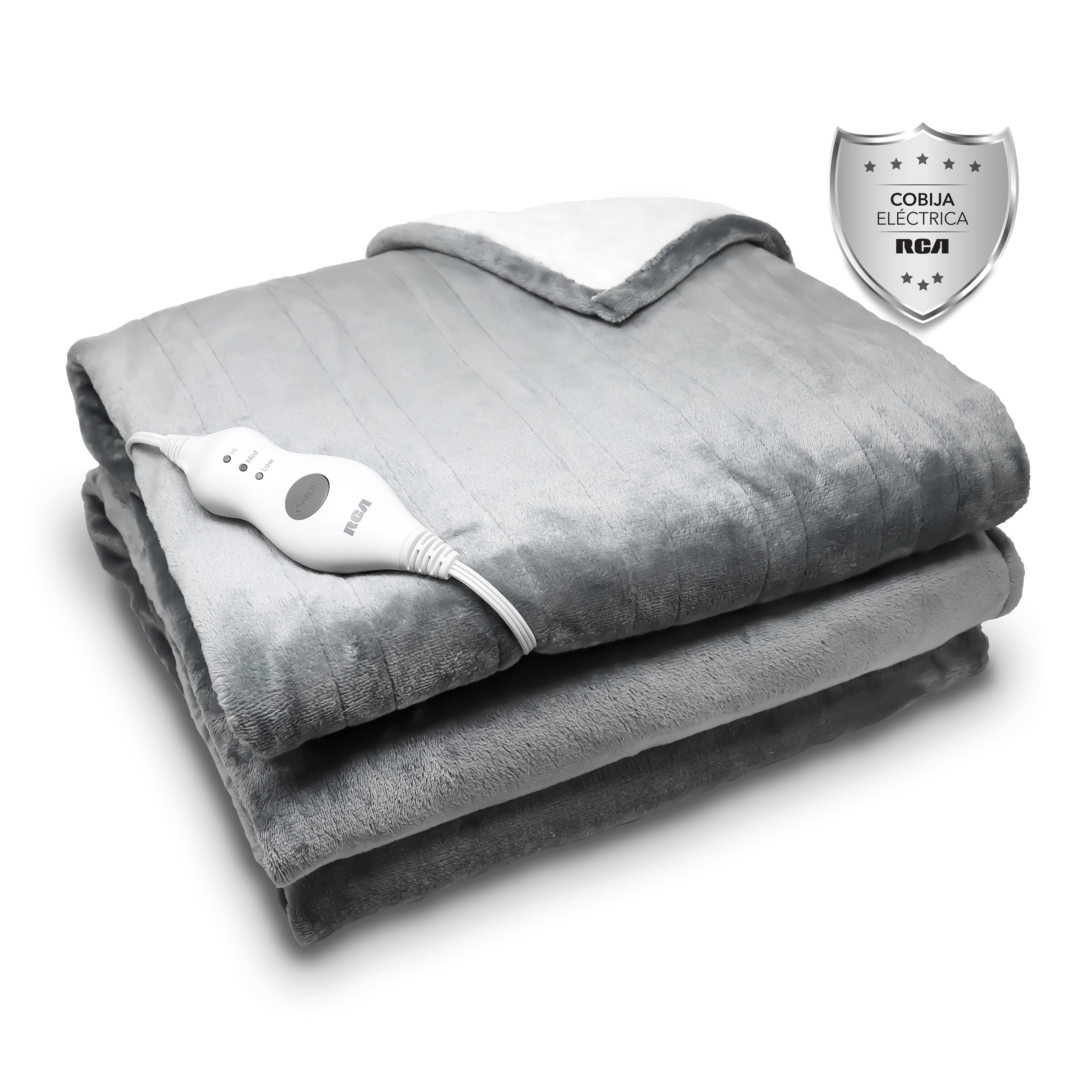 RCA Cobija Eléctrica RC-CO2 Matrimonial 216 x 191 cm, 3 Niveles Gris.