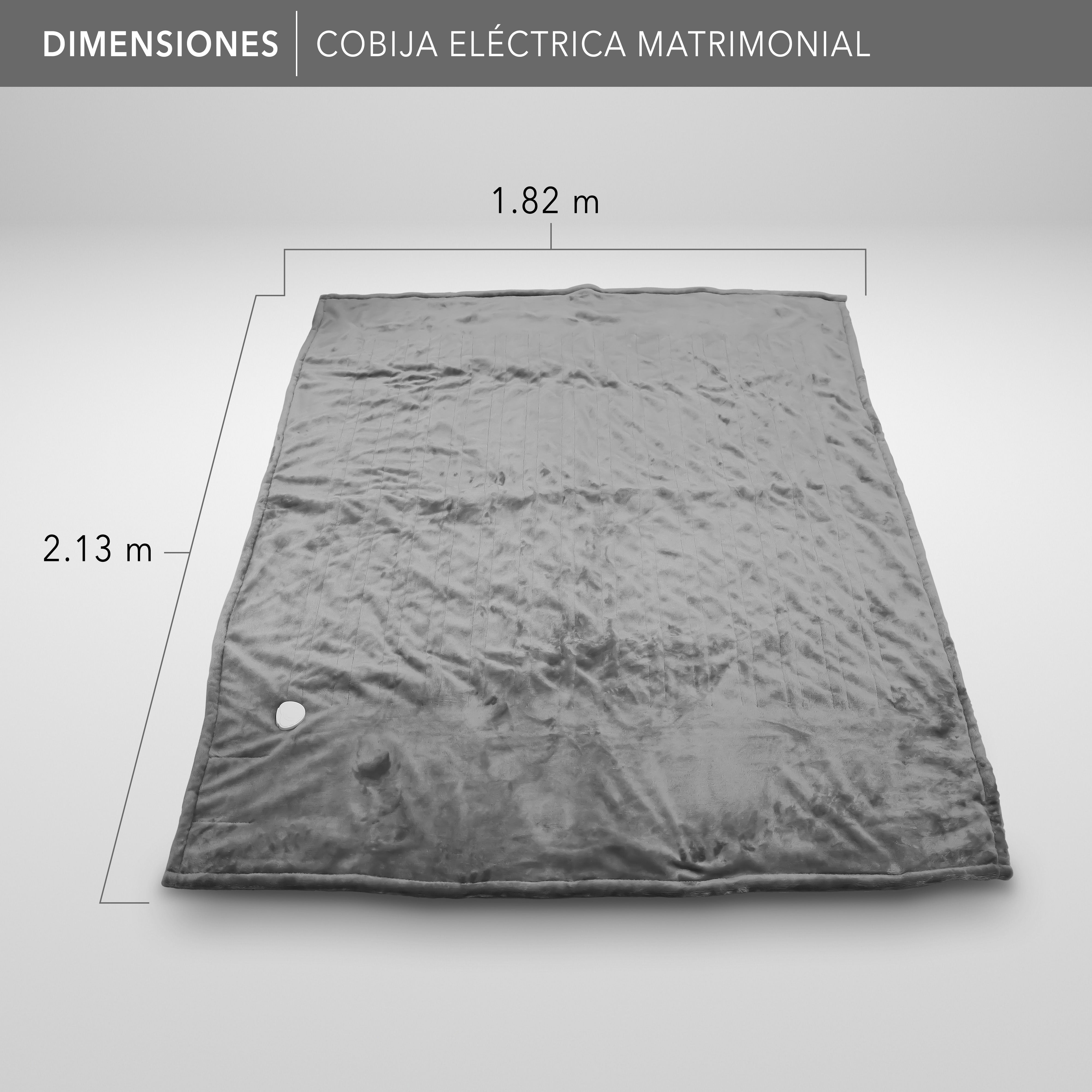 RCA Cobija Eléctrica RC-CO2 Matrimonial 216 x 191 cm, 3 Niveles Gris.
