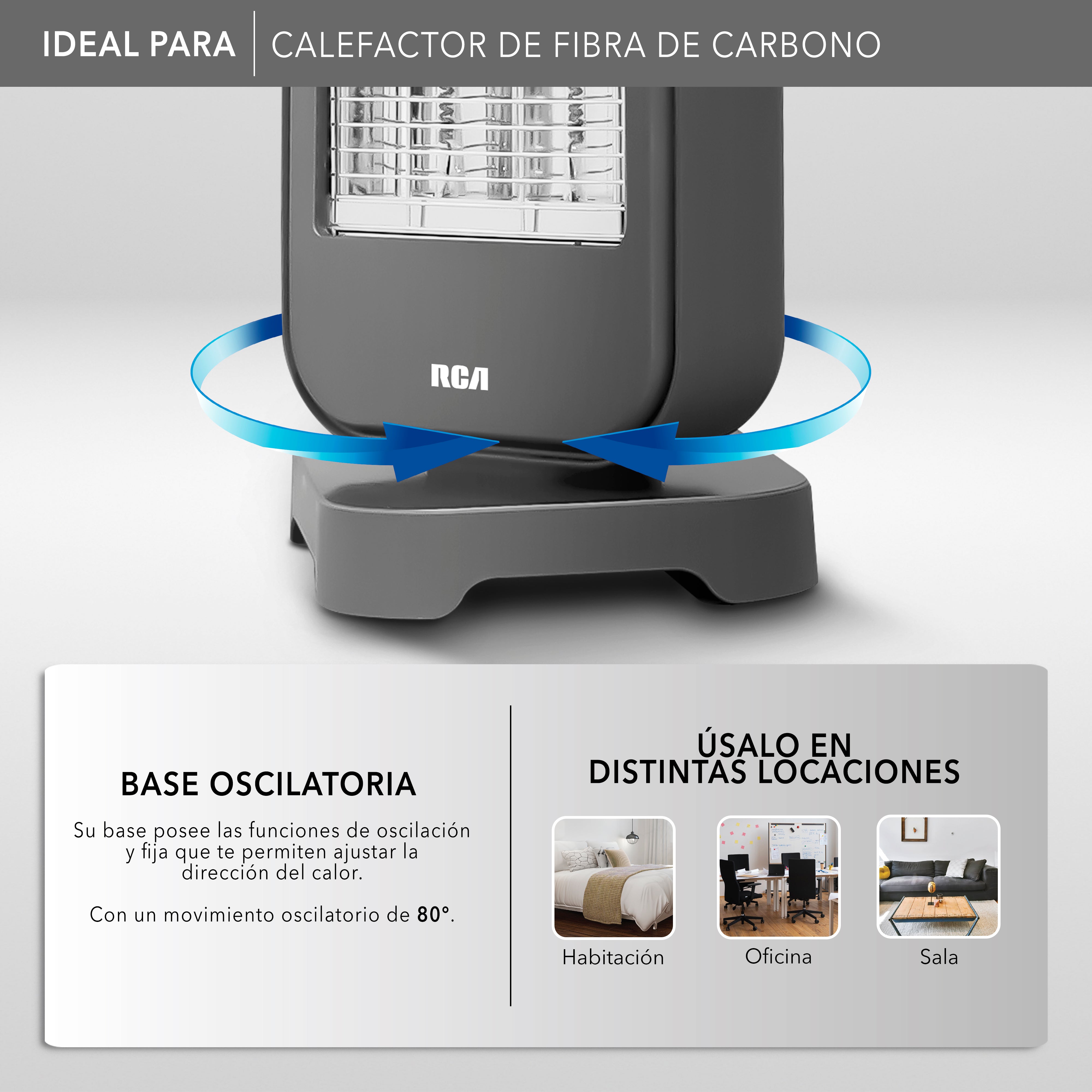 Calefactor de Fibra de Carbono RC-H3C