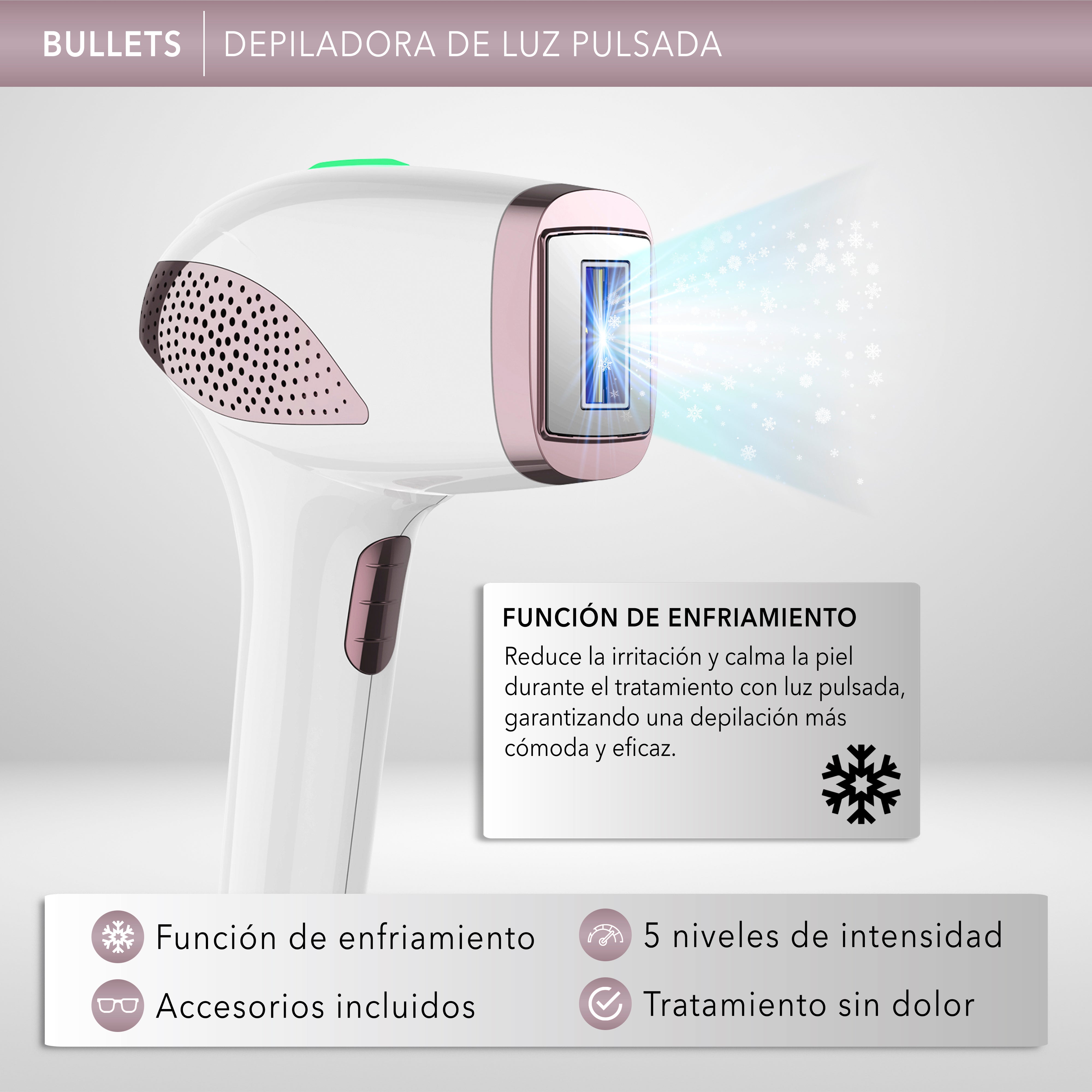 Depiladora de Luz Pulsada con Función de Enfriamiento RC-IPL5