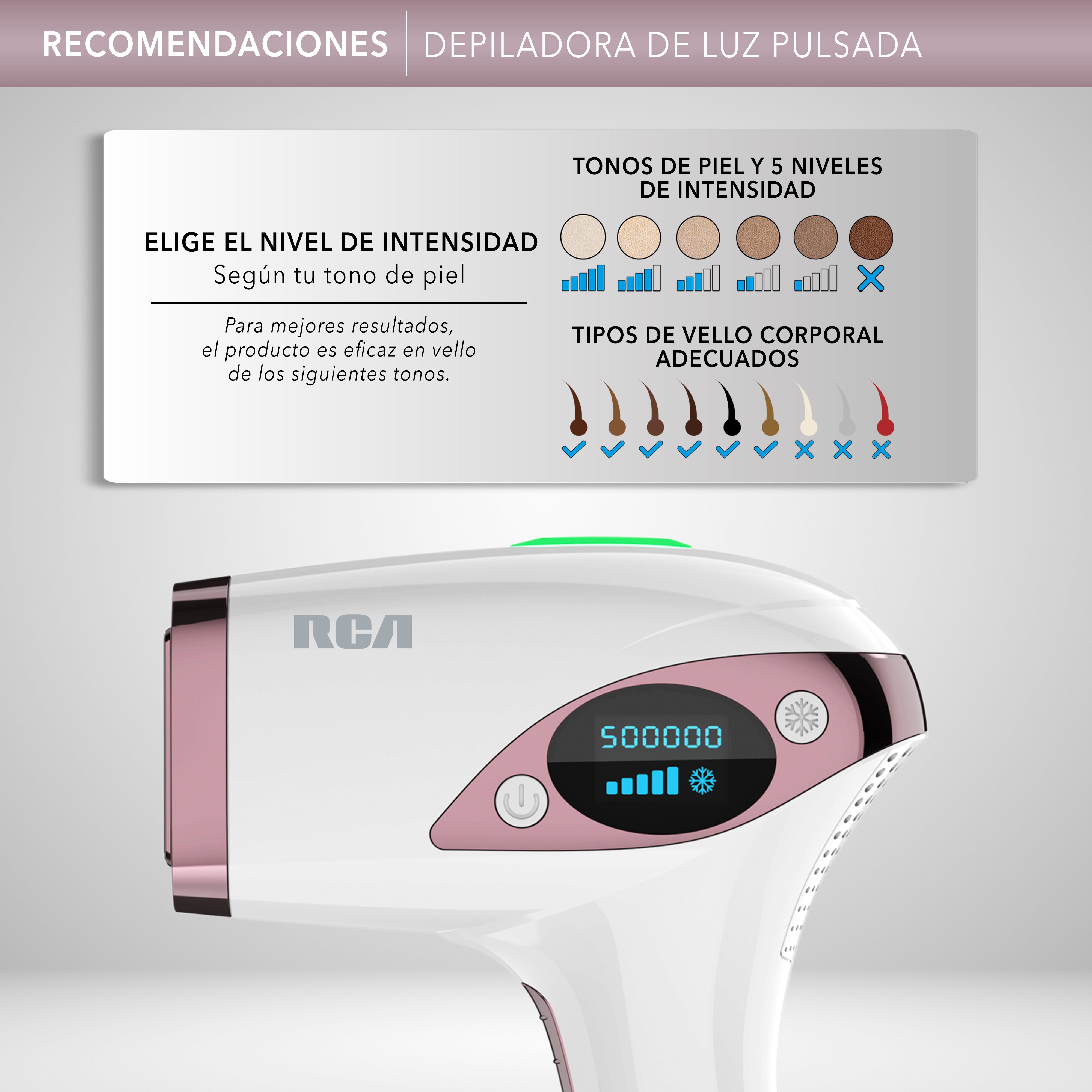 Depiladora de Luz Pulsada con Función de Enfriamiento RC-IPL5
