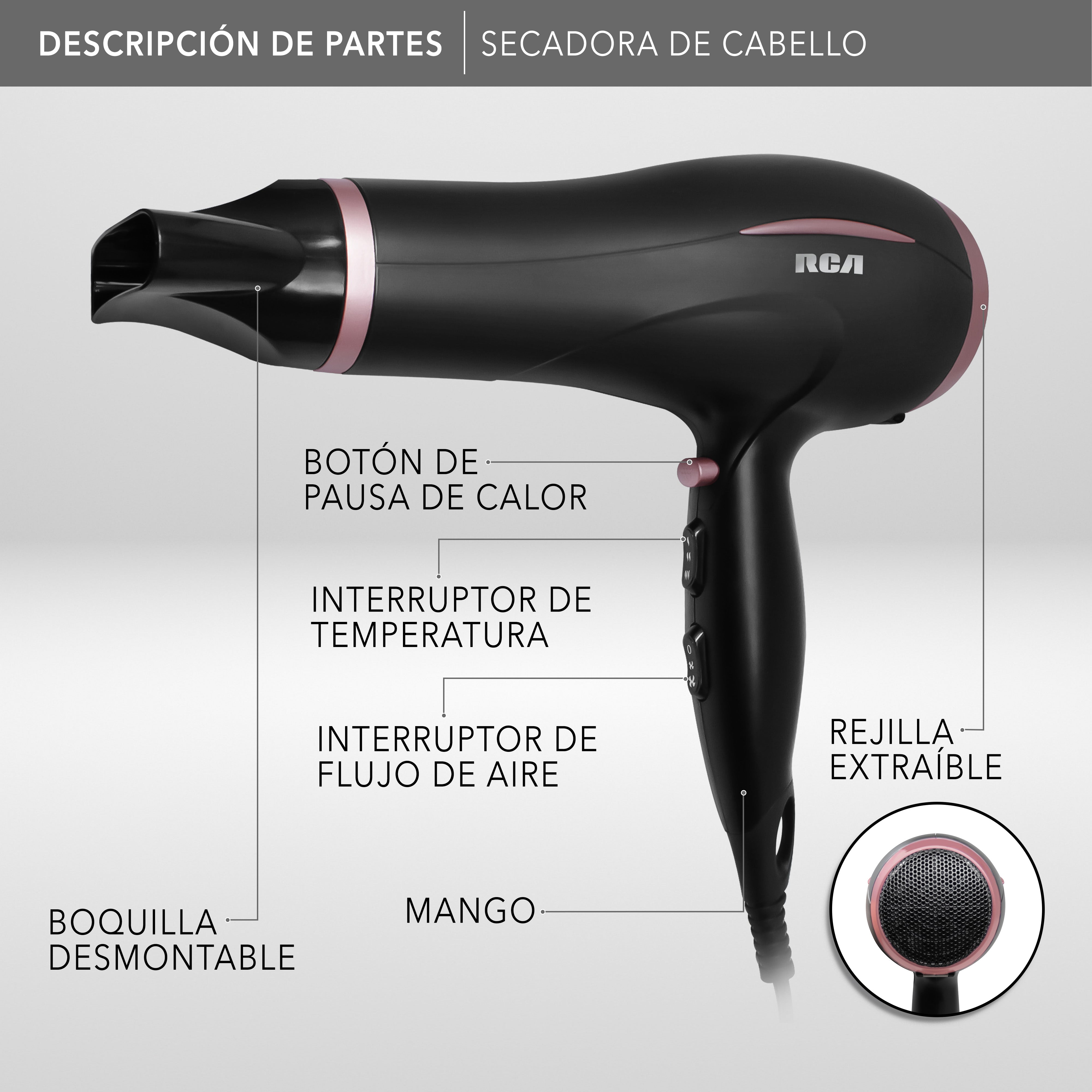 Secadora de Cabello RC-P15
