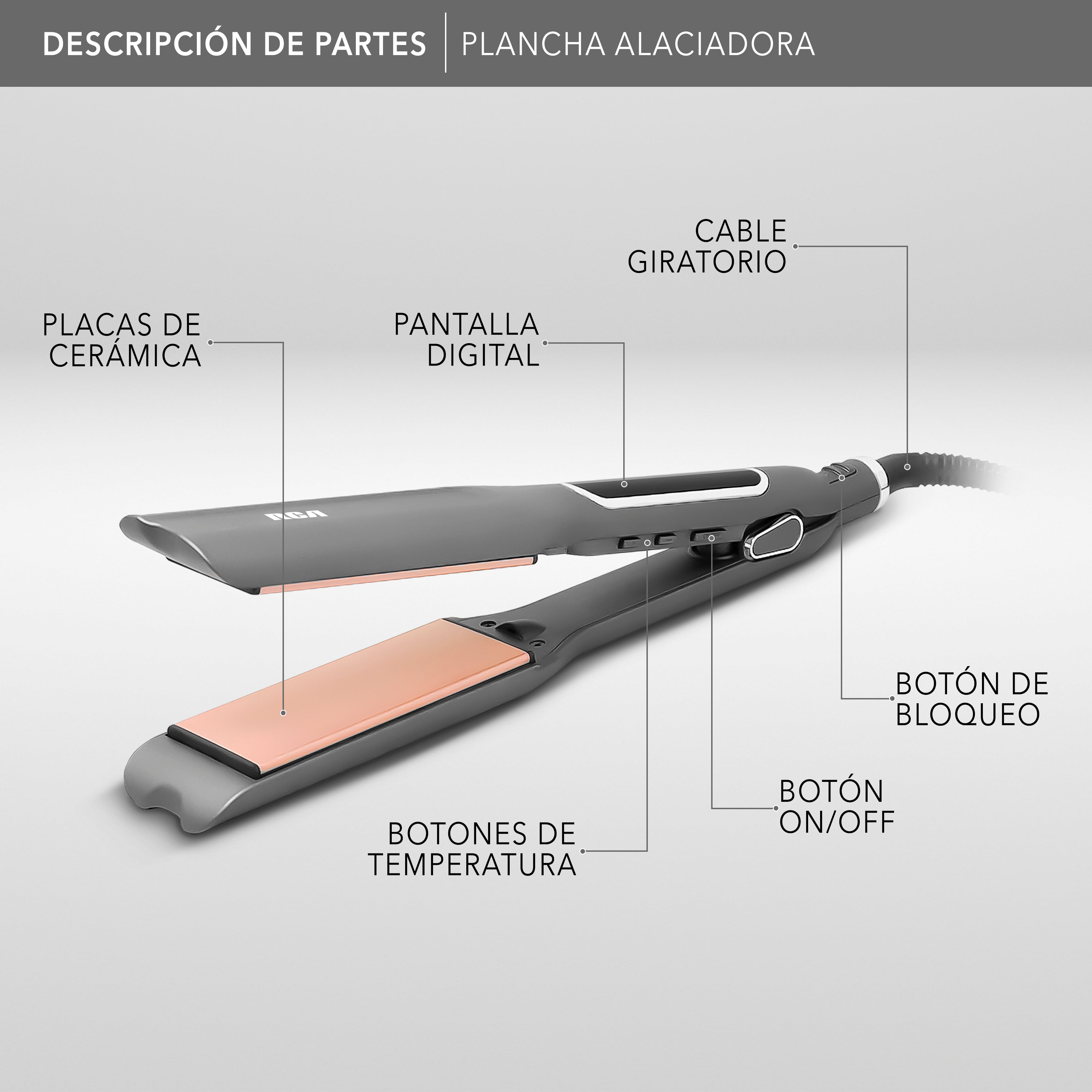 Plancha Alaciadora con Tecnología Iónica RC-P51
