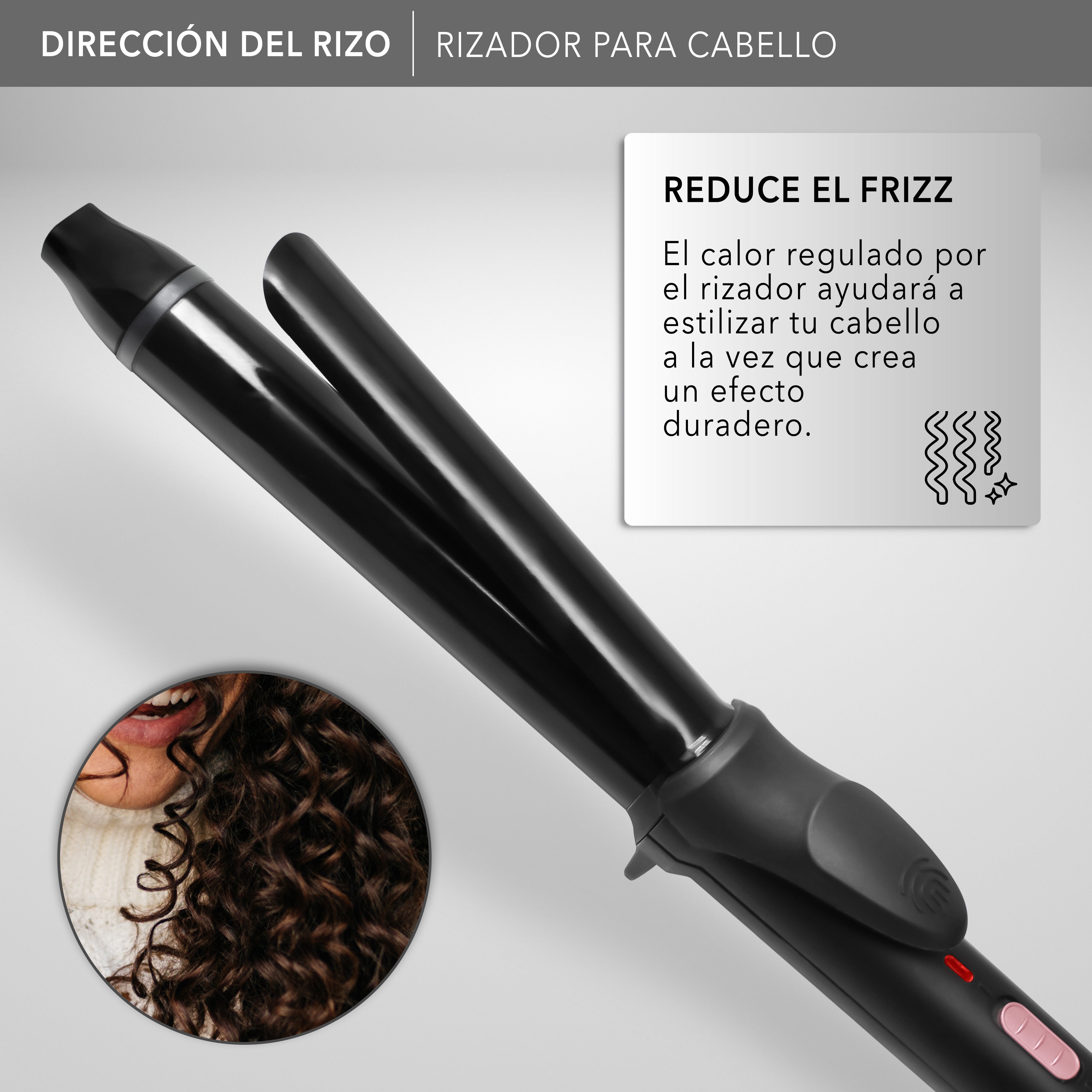 Rca Rizador De Cabello Rc-p9n Con Barril De Cerámica Negro Negro