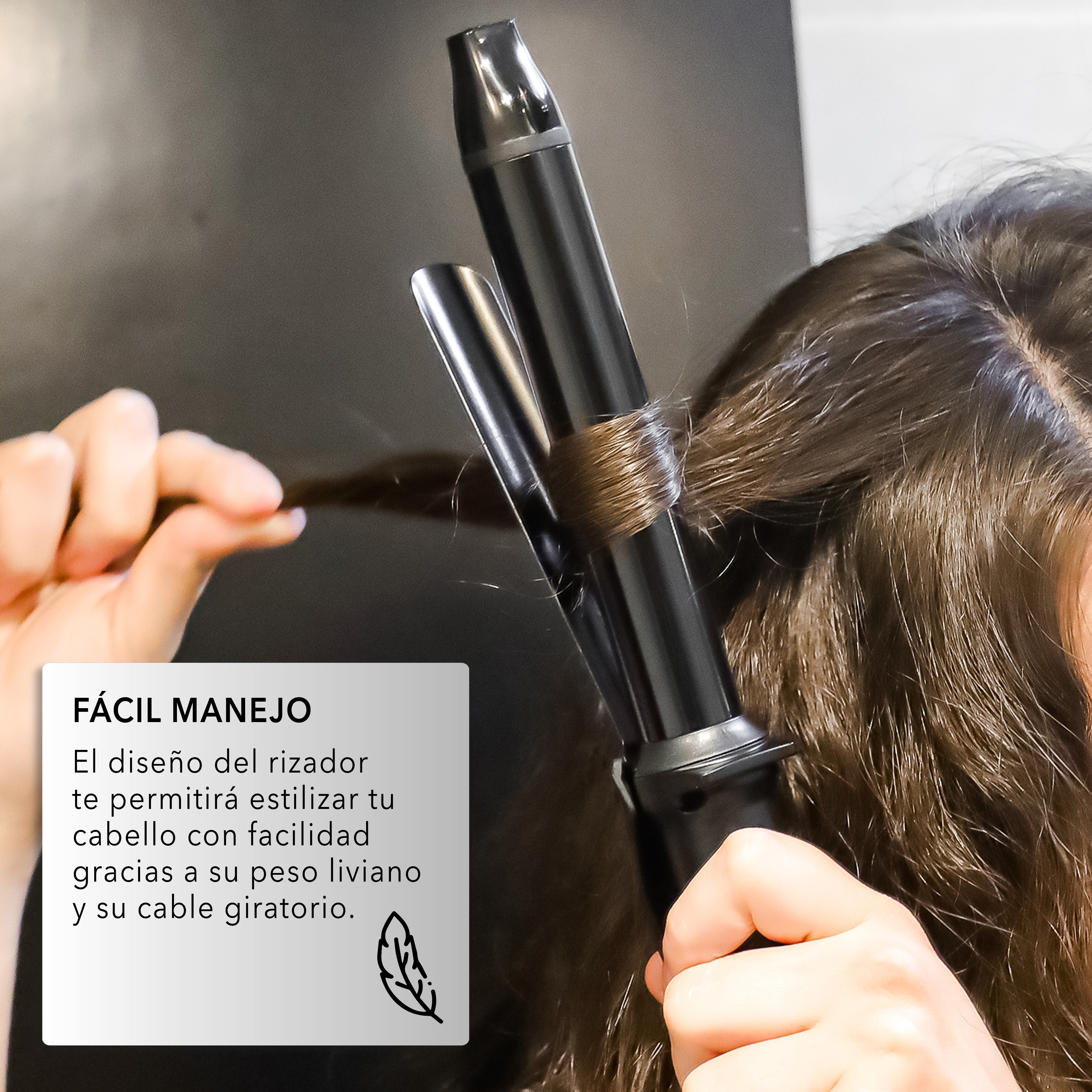Rca Rizador De Cabello Rc-p9n Con Barril De Cerámica Negro Negro