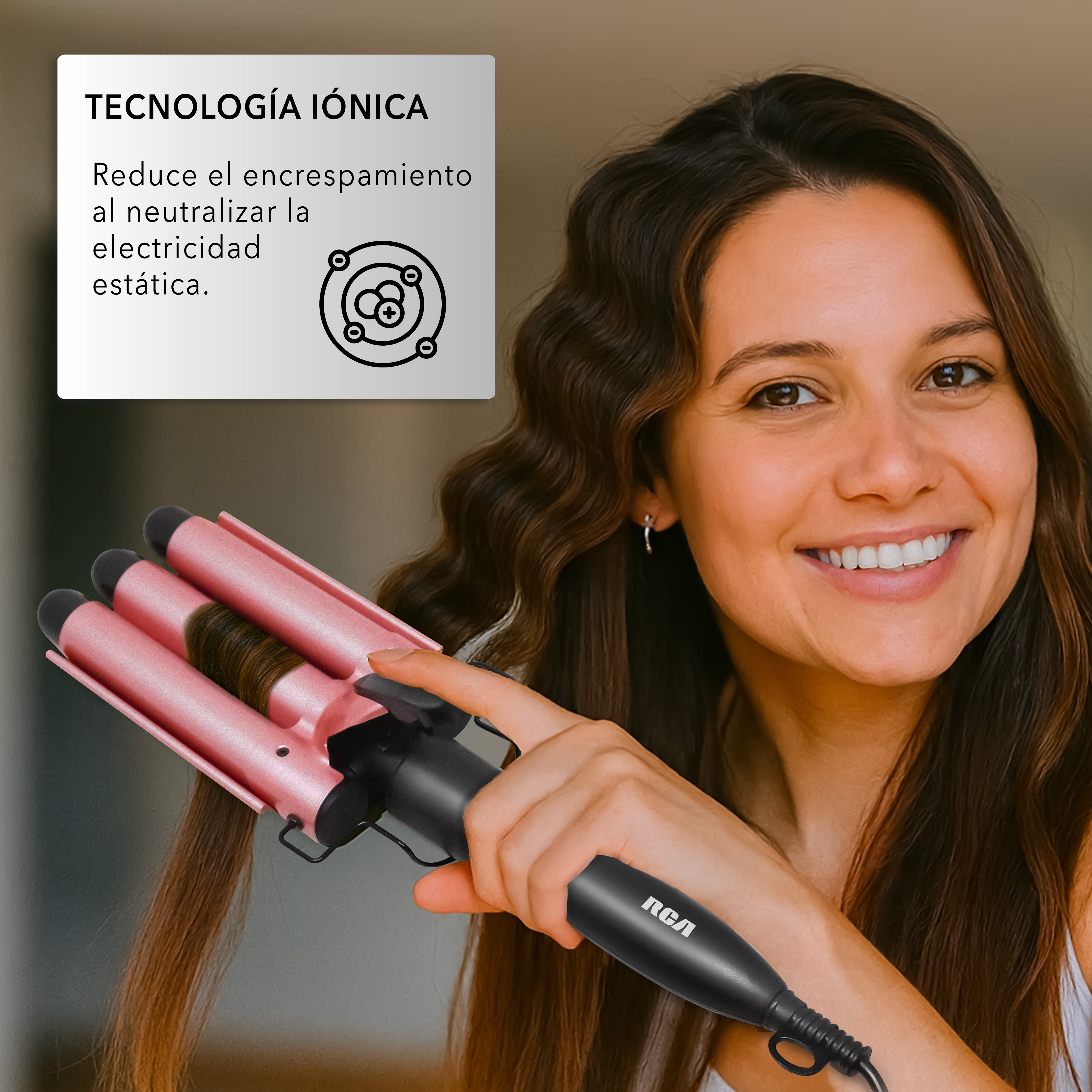 Rca Rizadora Waffle RC-PW2 Negro