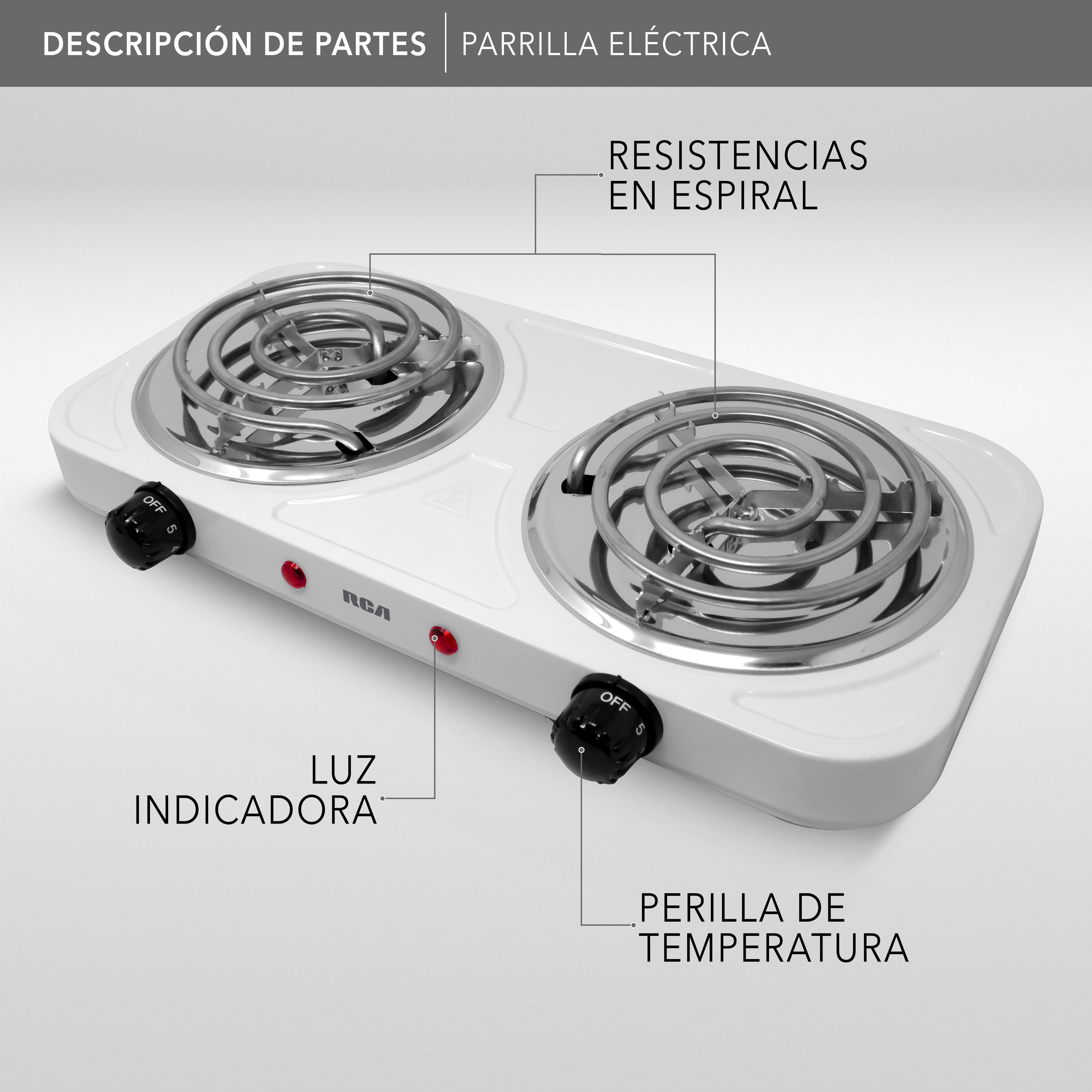 Parrilla Eléctrica de Espiral RC2000A