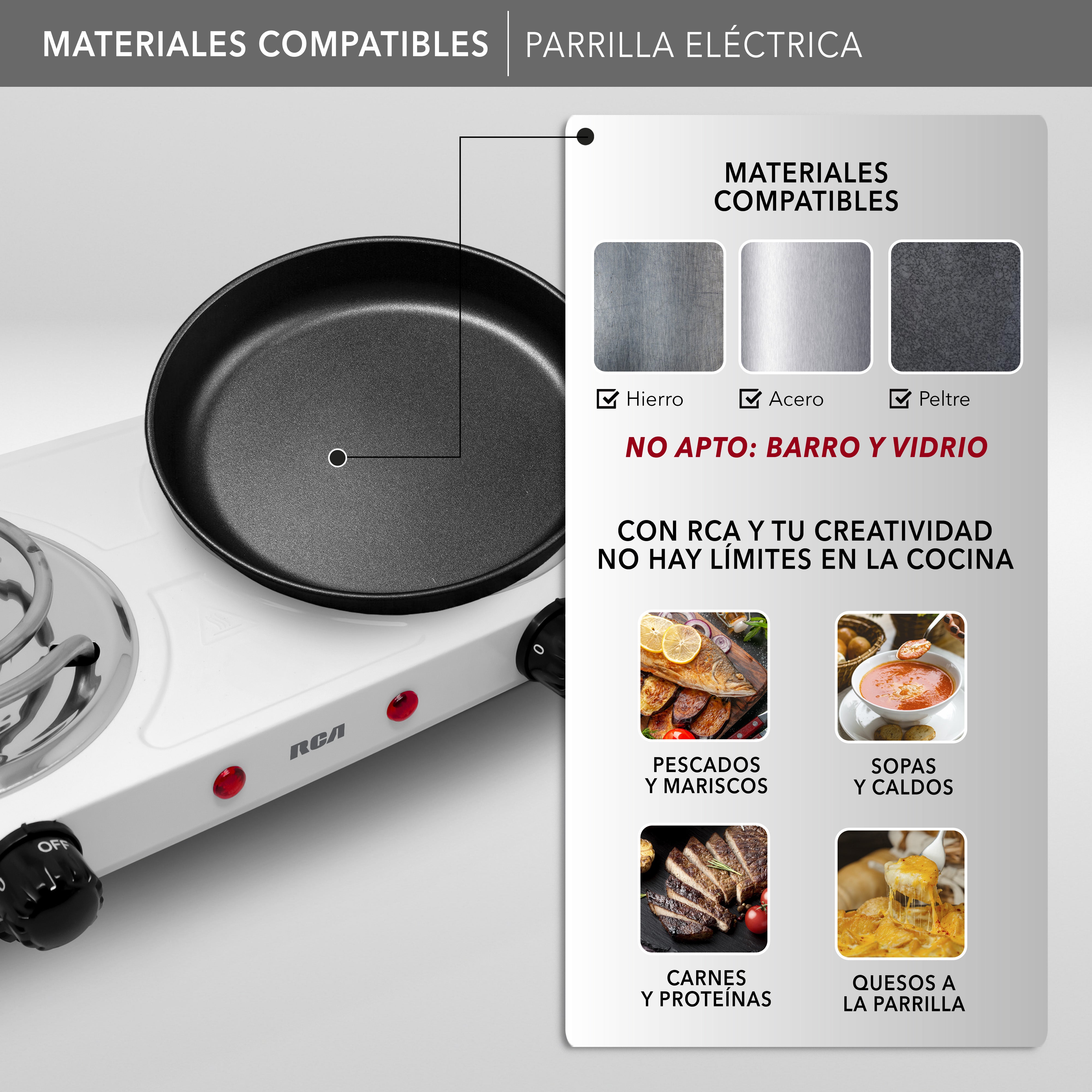 Parrilla Eléctrica de Espiral RC2000A