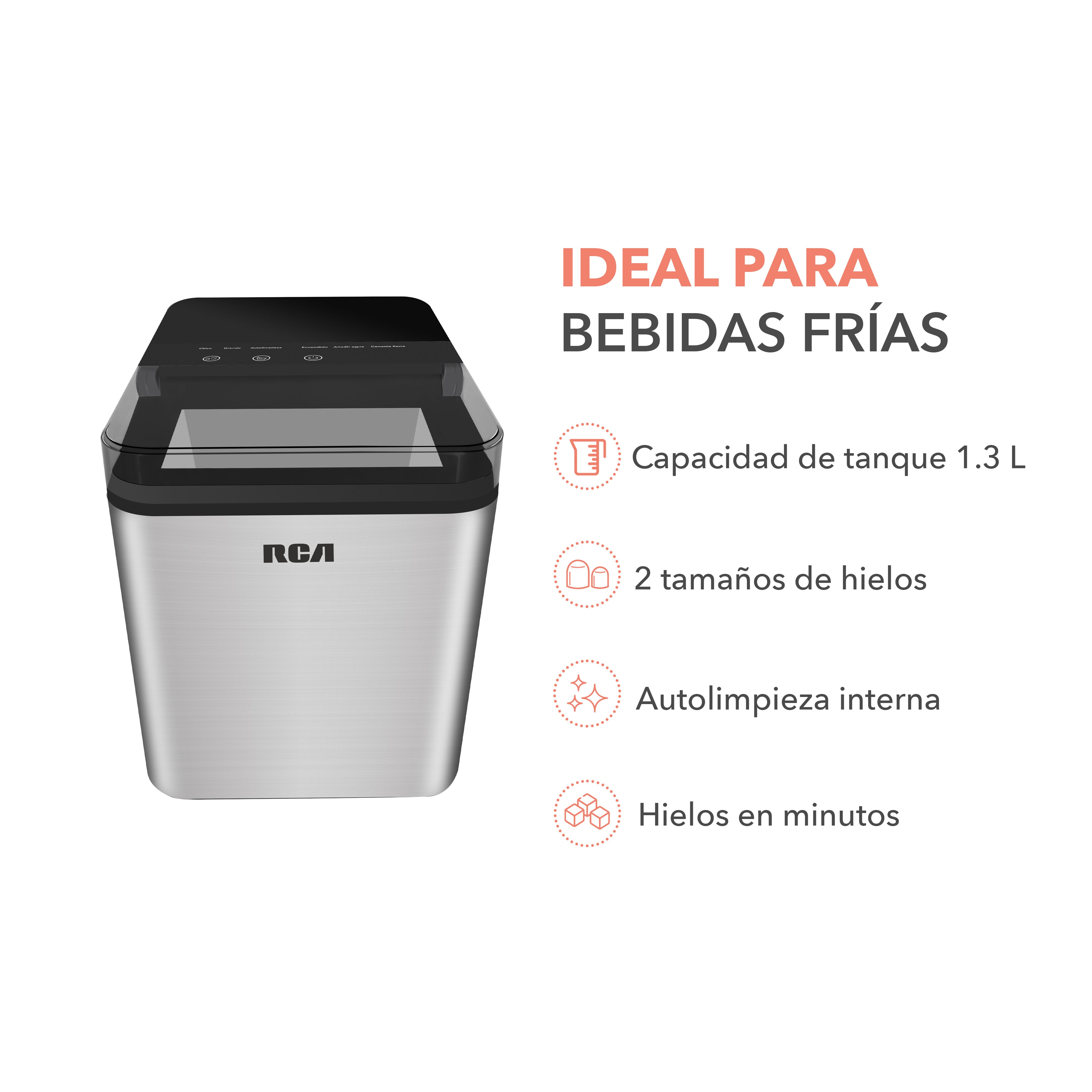 Máquina de Hielo 1.3L con Función de Autolimpieza RC-MH1