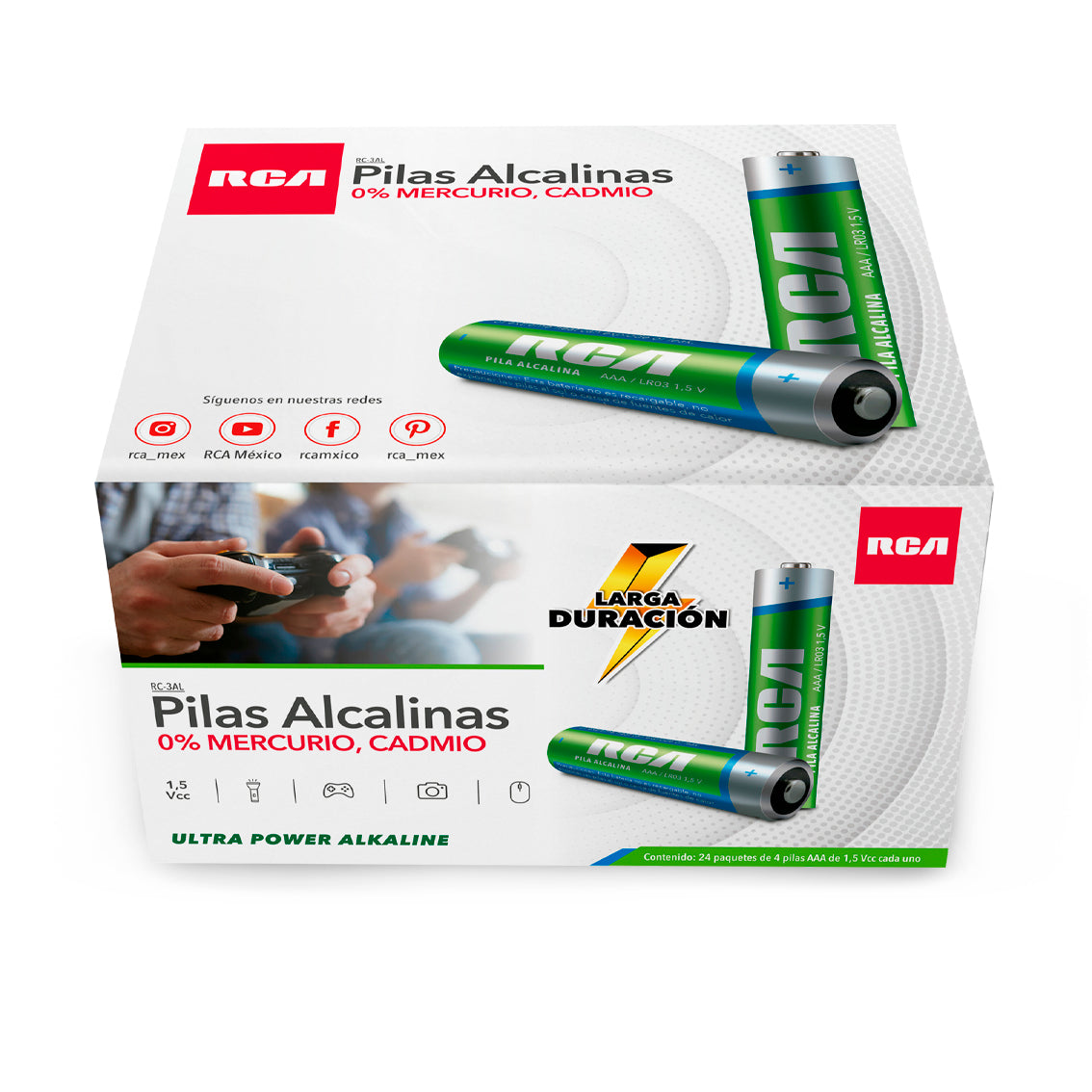 Pilas Alcalinas AAA Paquete con 4 Pilas RC-3AL – RCA